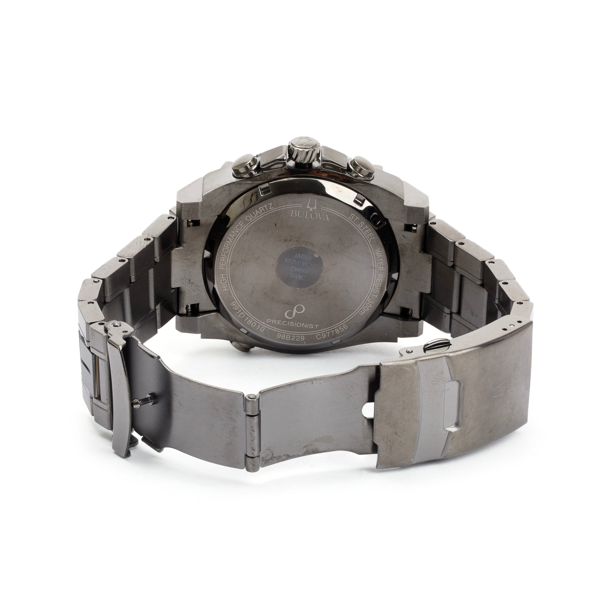 Bulova 2022 Grey PVD Stainless Steel Icon Precisionist Chronograph 46.5 MM Quartz Watch w/ Box