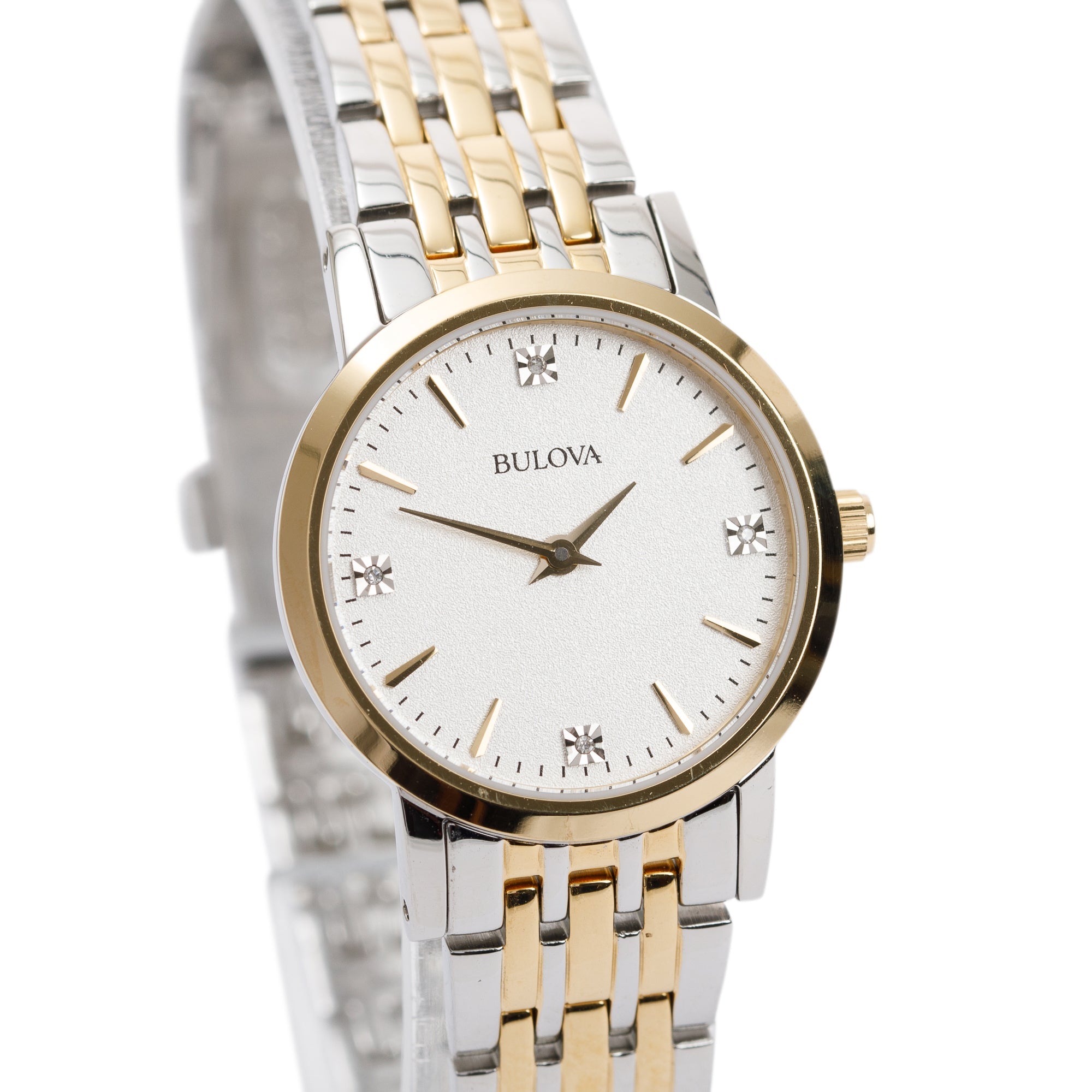 Bulova Gold-Plated & Stainless Steel Classic 27 MM Watch w/ Box