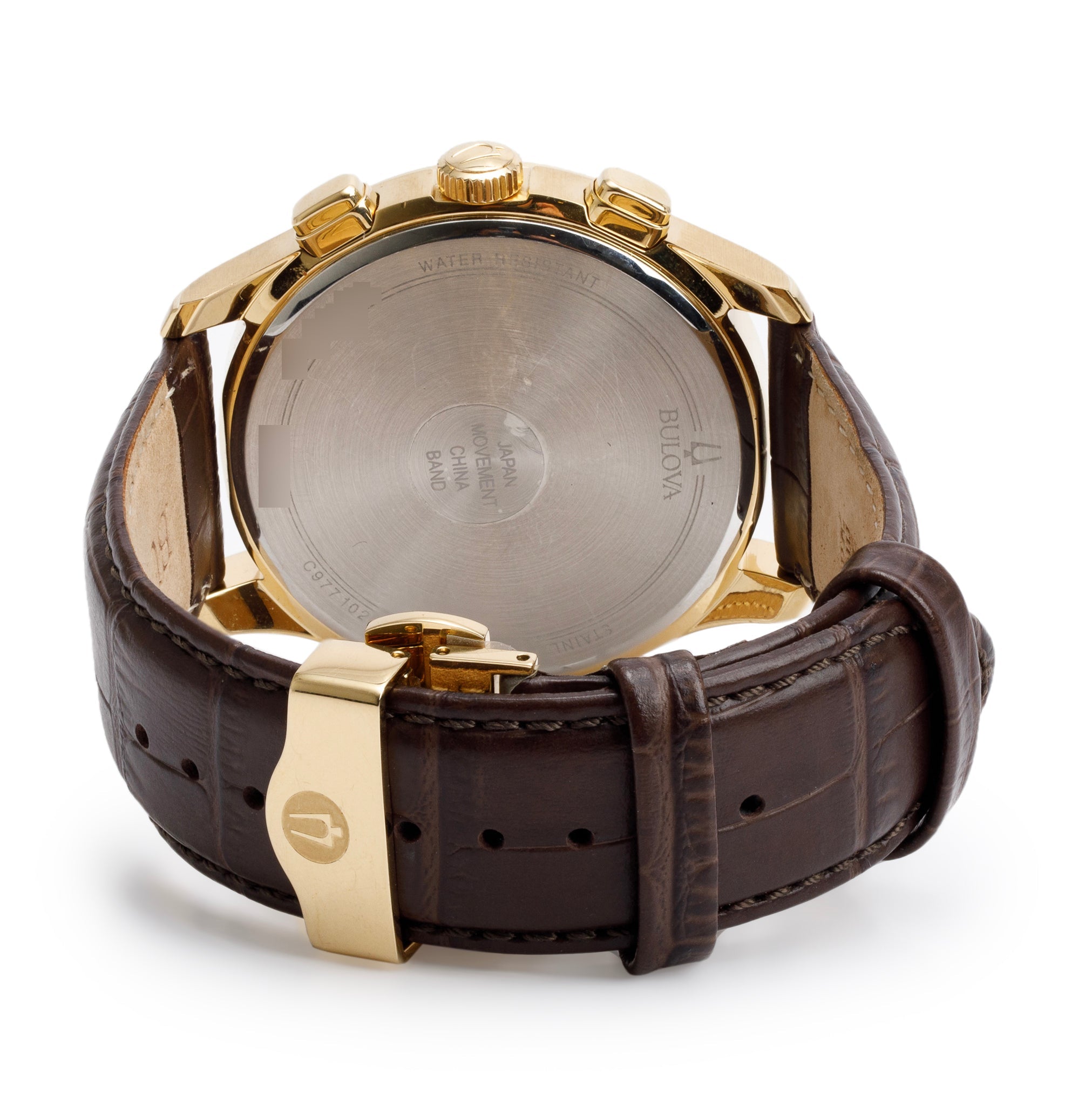 Bulova Gold-Plated Stainless Steel Wilton Classic 46.5 MM Chronograph Quartz Watch 97B169