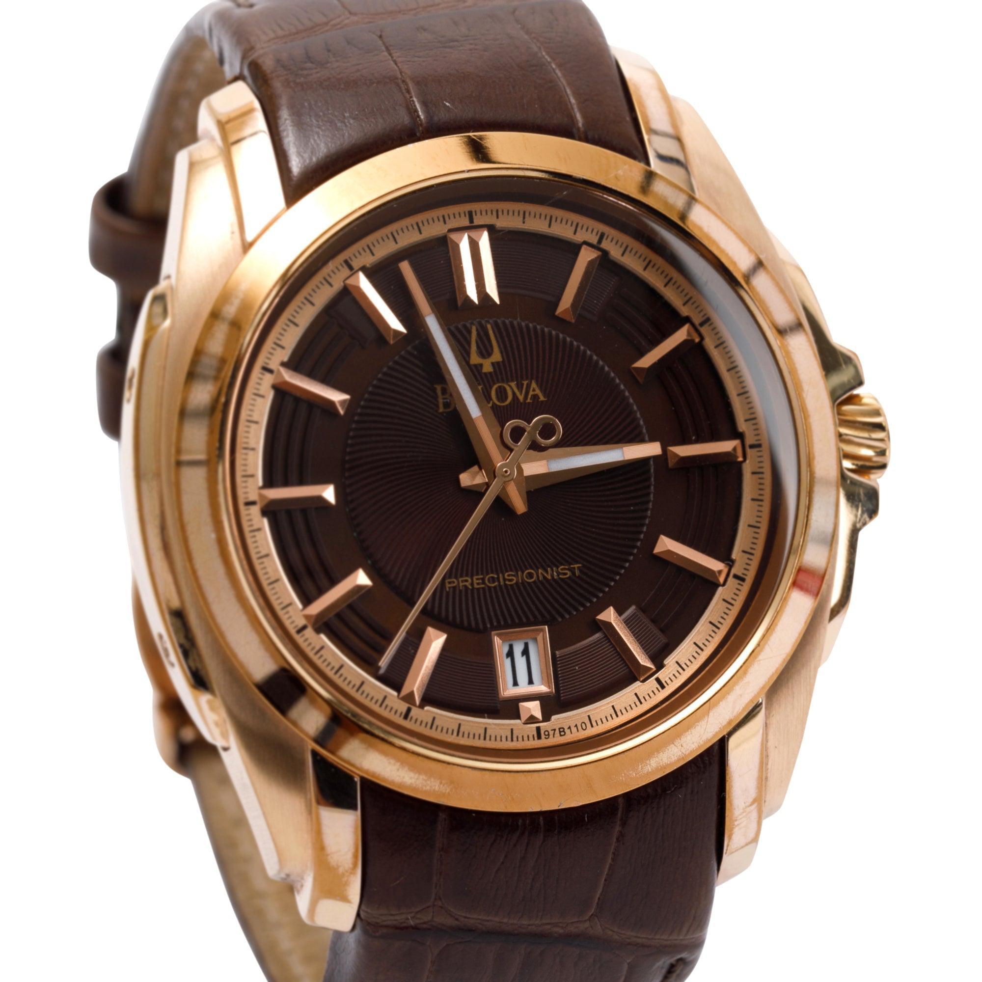 Bulova Longwood Rose Gold Tone Stainless Steel Precisionist 42 MM Watch