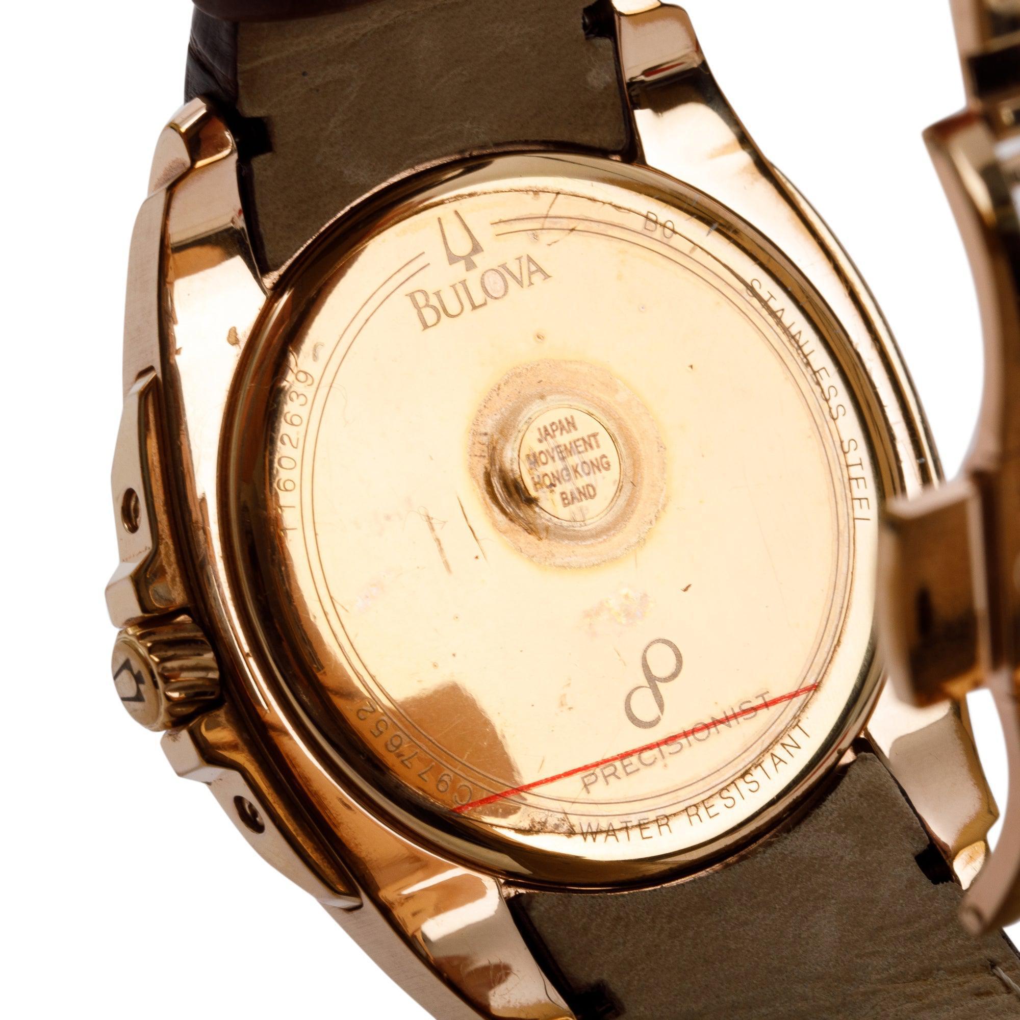 Bulova Longwood Rose Gold Tone Stainless Steel Precisionist 42 MM Watch