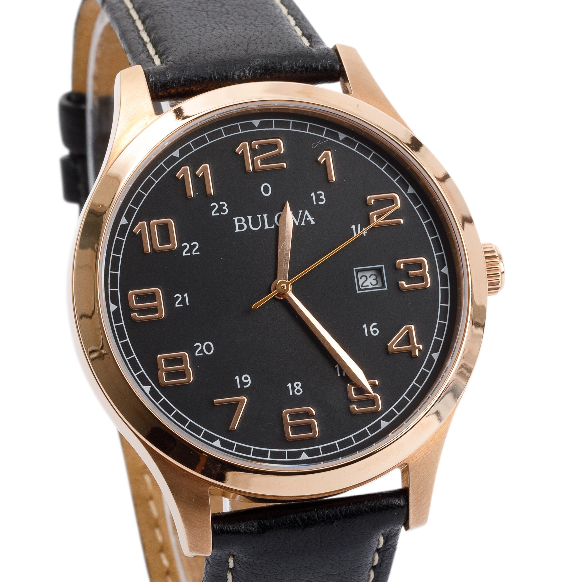 Bulova Rose Gold Tone Stainless Steel Dress 42 MM Watch