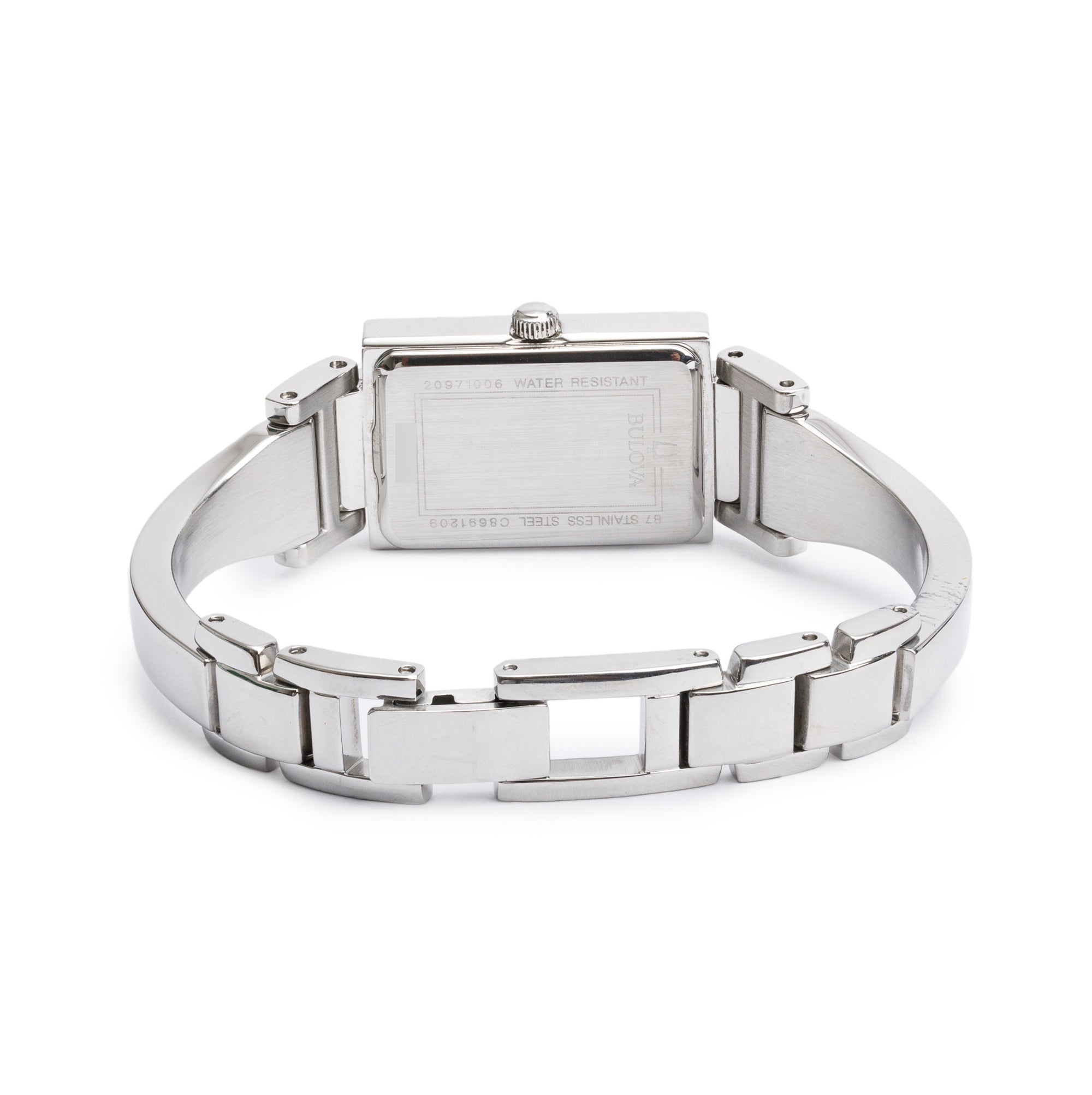 Bulova Stainless Steel Black Dial Classic Women's Quartz Watch