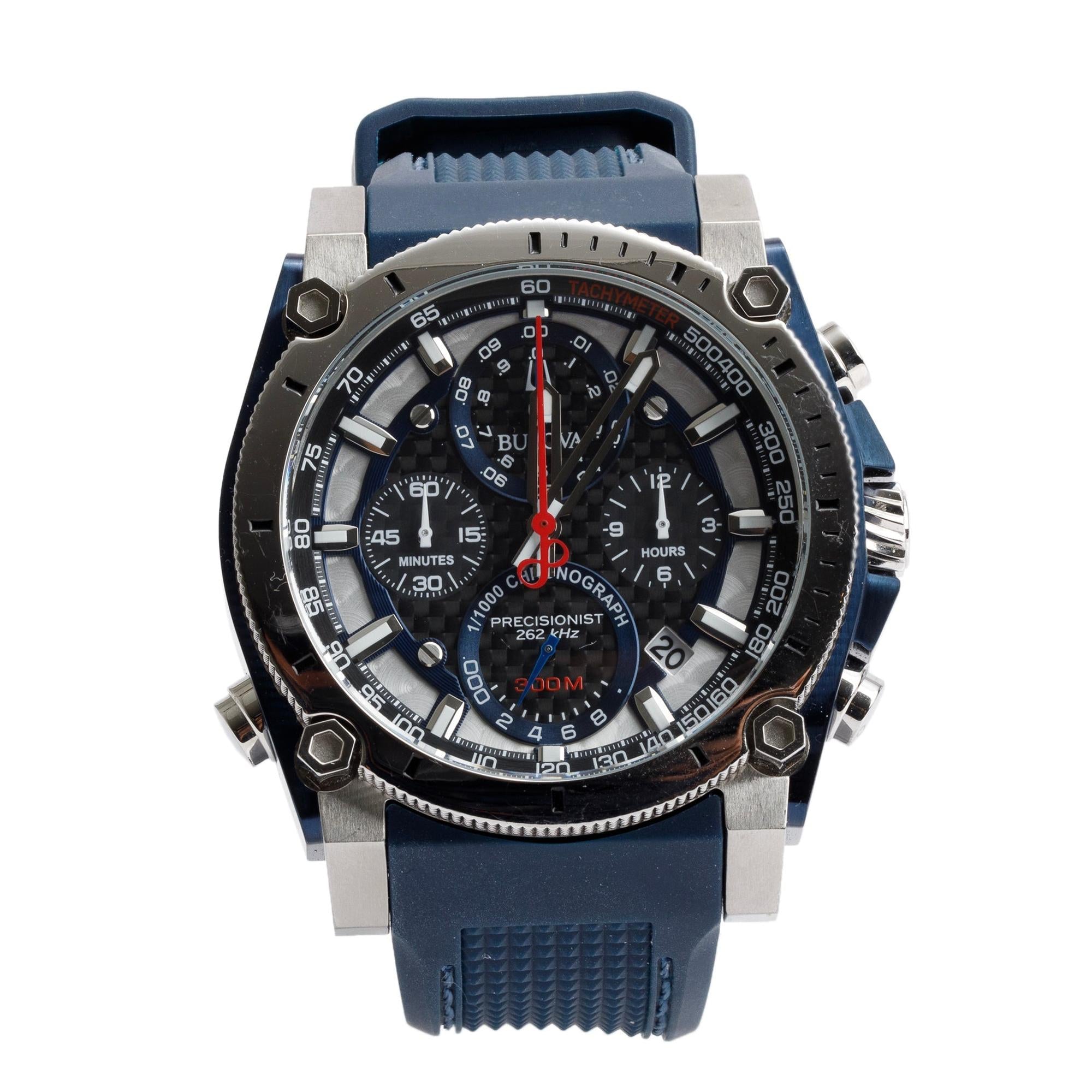 Bulova Stainless Steel Icon 46.5 MM Chronograph Quartz Watch 98B315