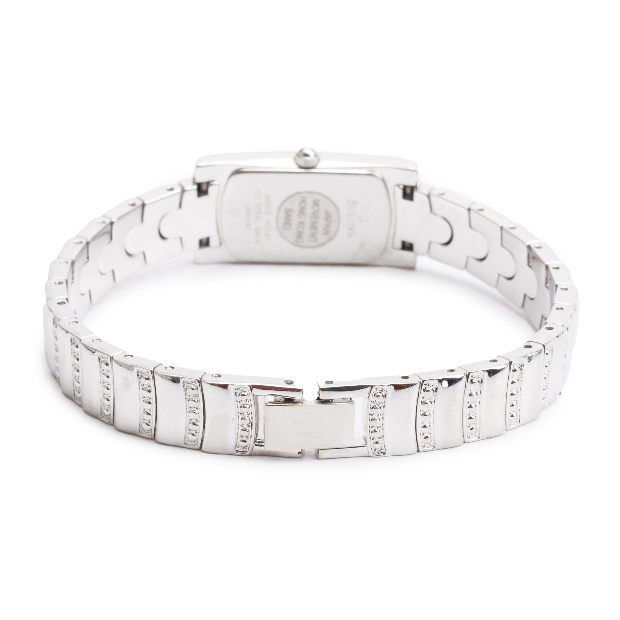 Bulova Stainless Steel Ladies Crystal Quartz Watch 96T13