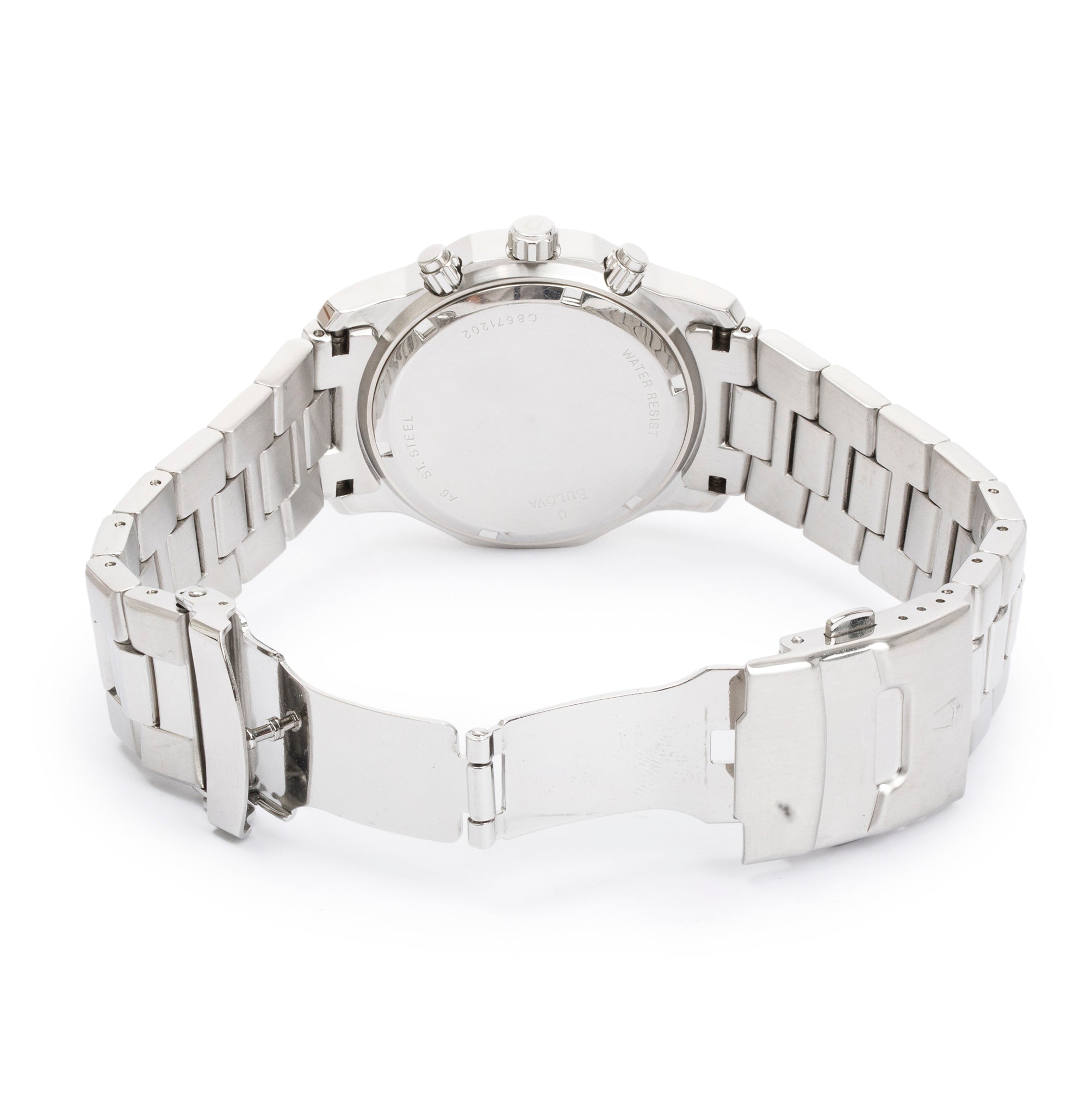 Bulova Stainless Steel Marine Star Diamond Dial 39 MM Chronograph Watch