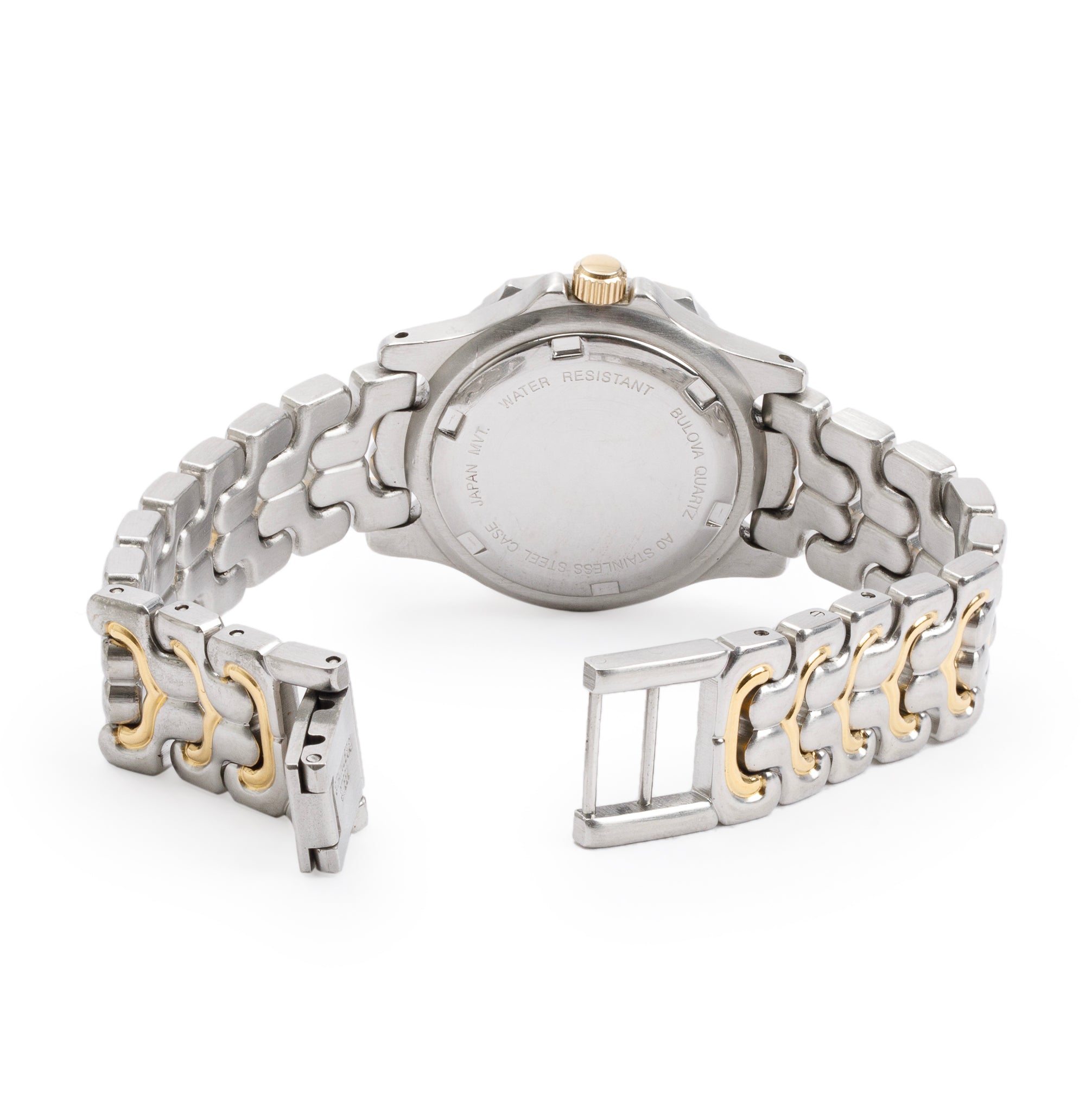 Bulova Two-Tone Stainless Steel Marine Star 27 MM Ladies Quartz Watch 98M39