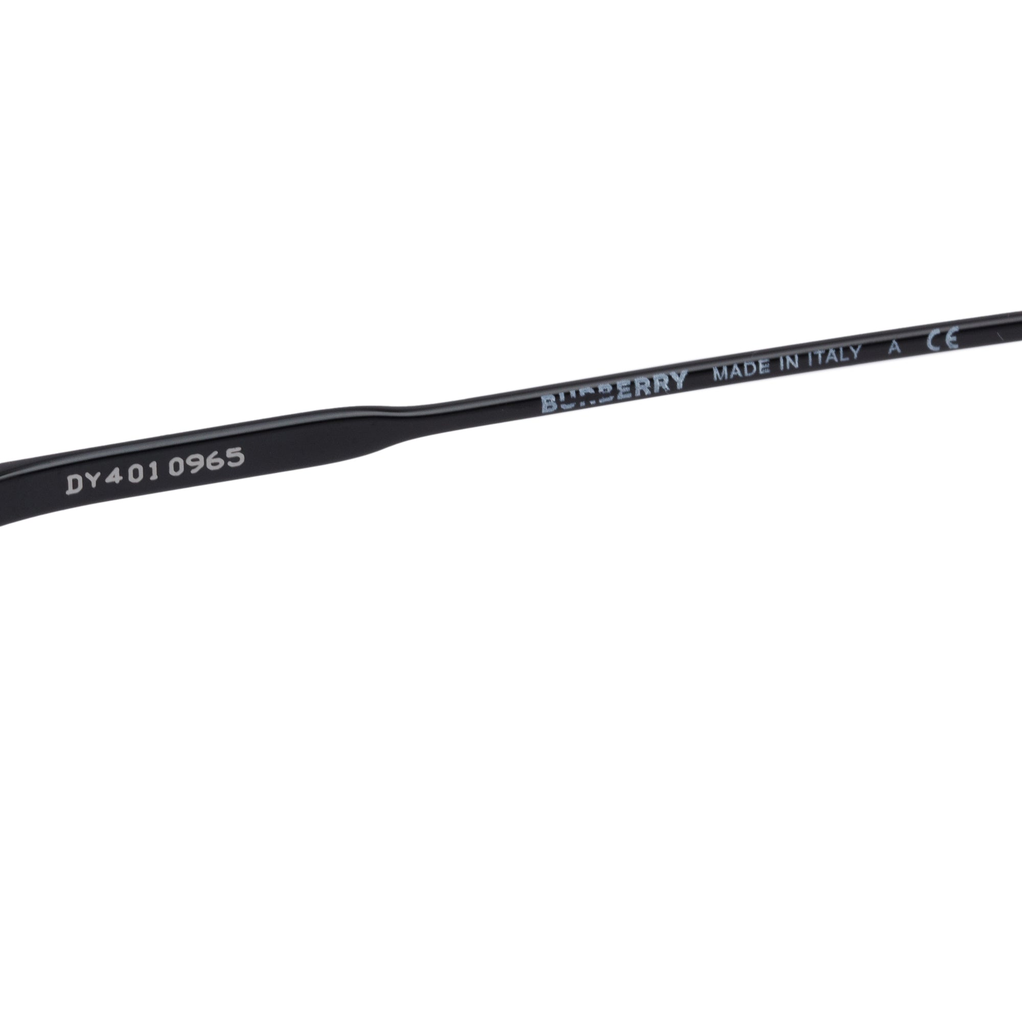 Burberry B 3121 Black & Check Metal Frame Aviator Sunglasses w/ Case