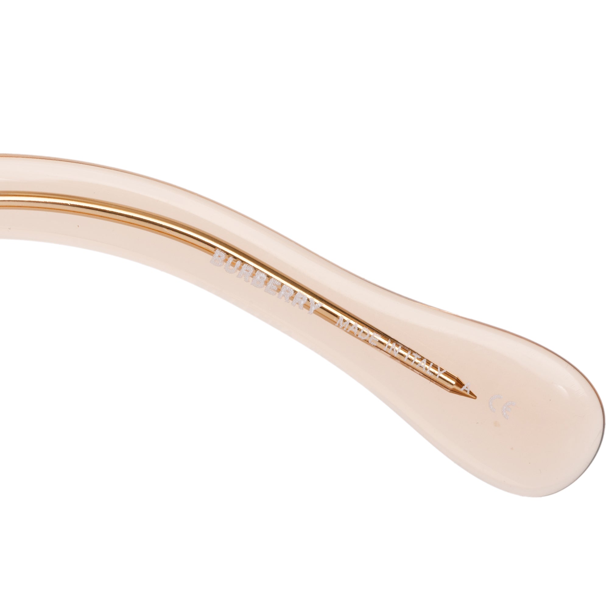 Burberry B 3123 Brown Transparent Acetate Shield Sunglasses w/ Case