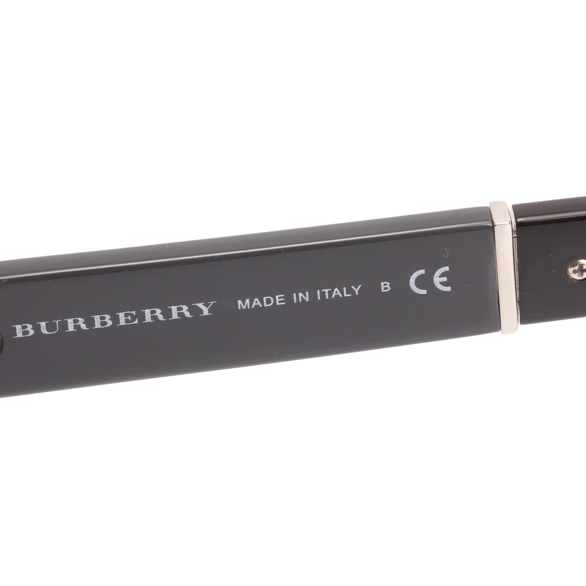 Burberry B 4160 Black Check Acetate Rectangular Sunglasses w/ Box & Case