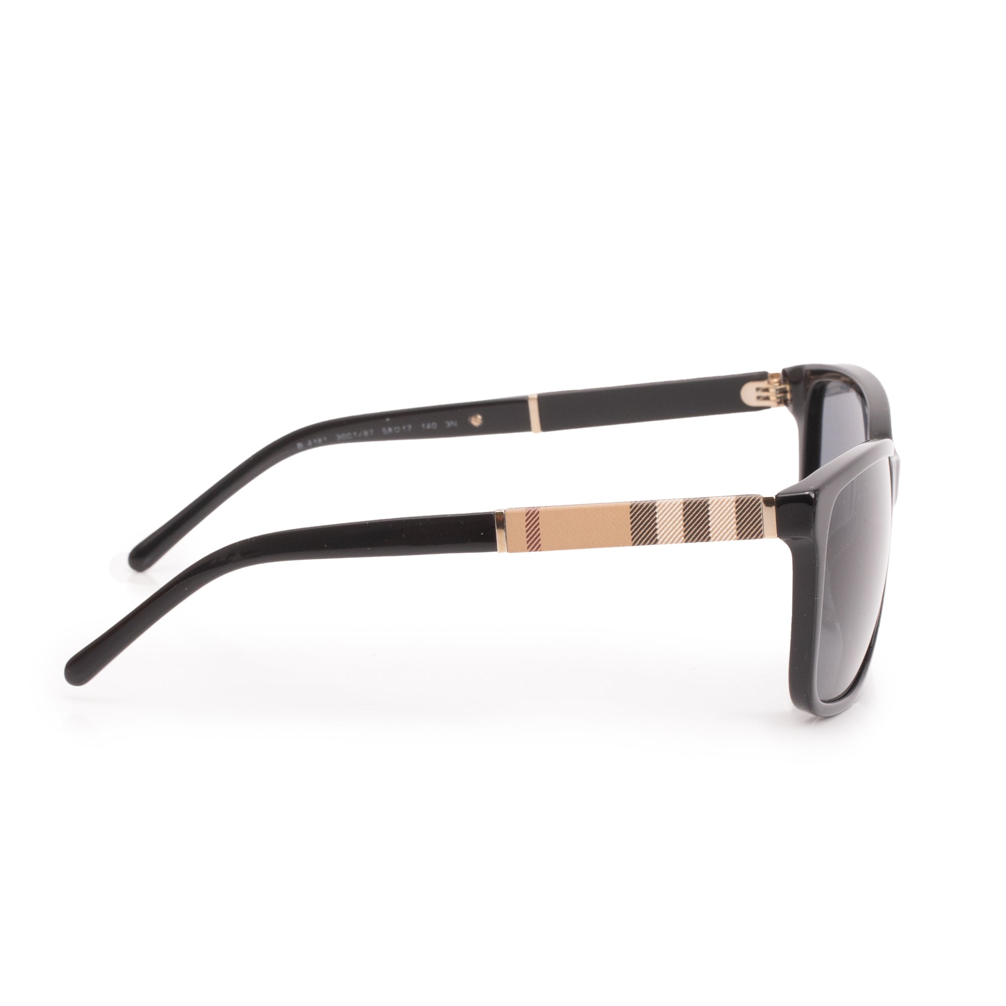 Burberry B 4181 Check/Black Acetate Rectangular Sunglasses w/ Box & Case