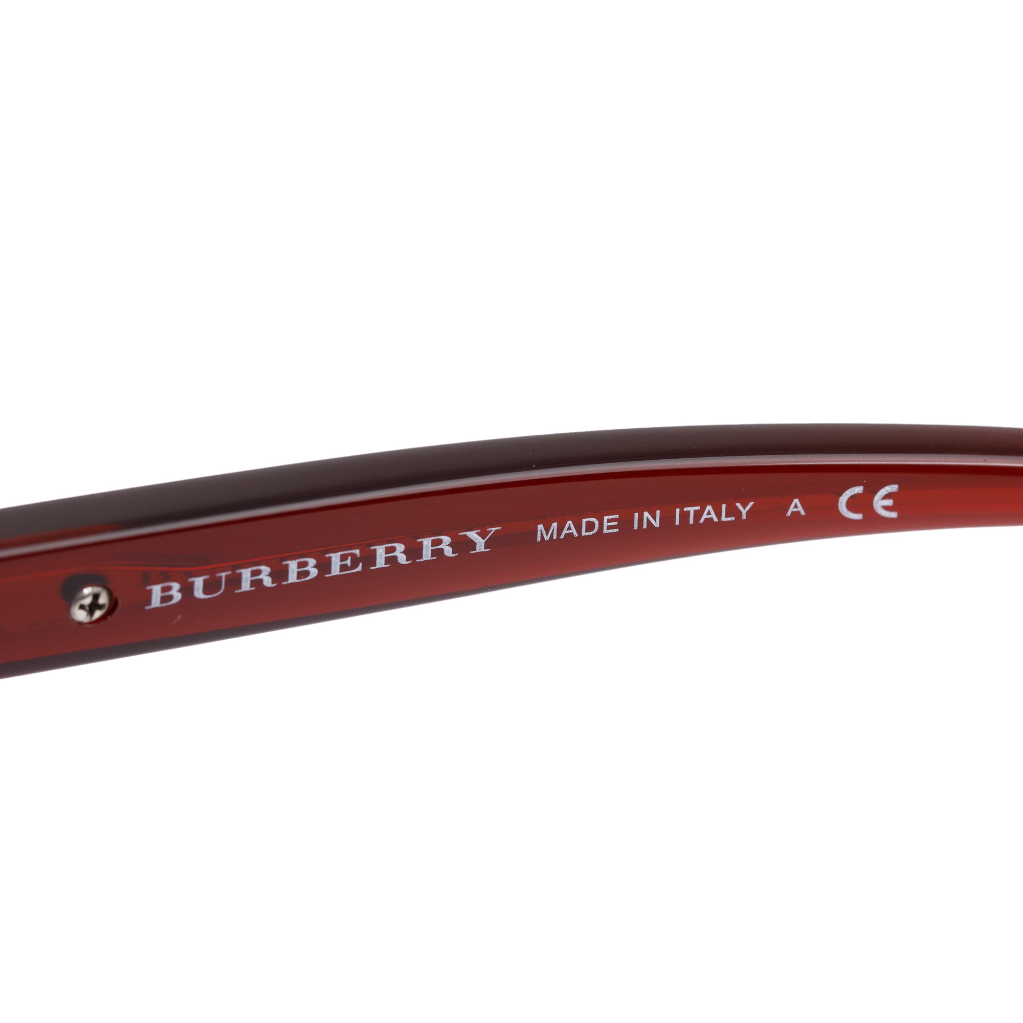 Burberry B 4199 Check & Burgundy Acetate Cat-Eye Sunglasses