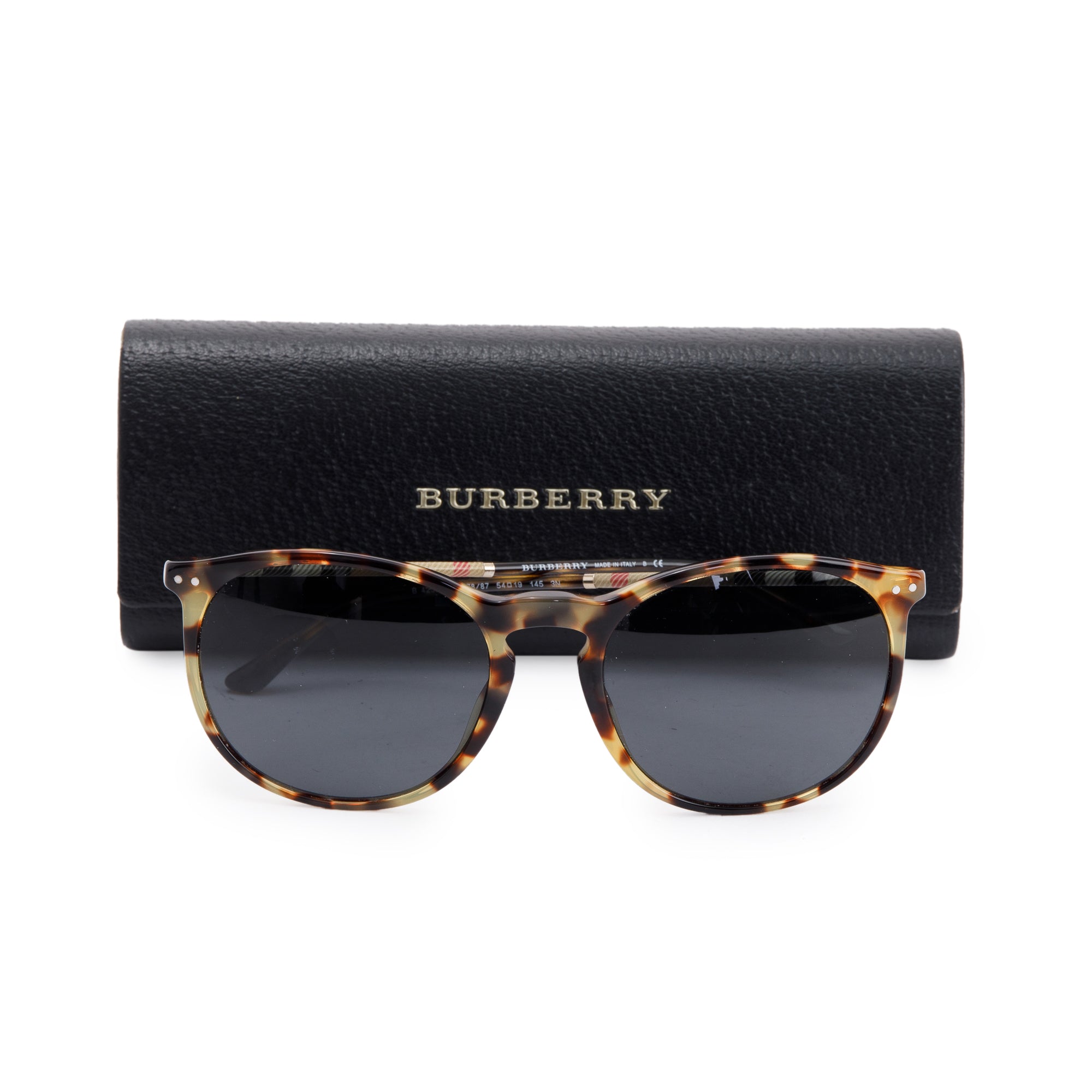 Burberry B 4250-Q Tortoise & Check Sunglasses w/ Case