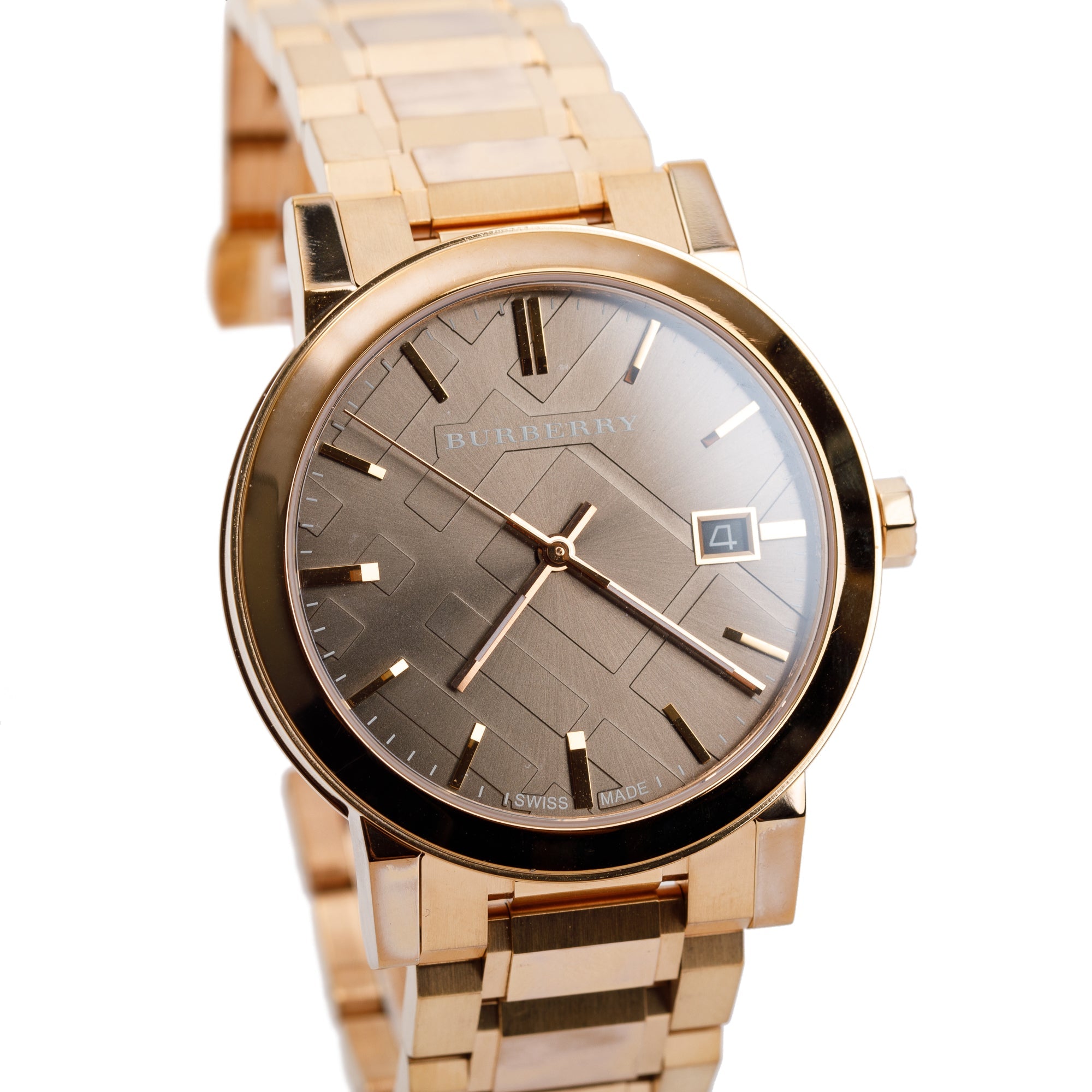 Burberry BU9005 Rose Gold Plated The City Quartz 38 MM Watch