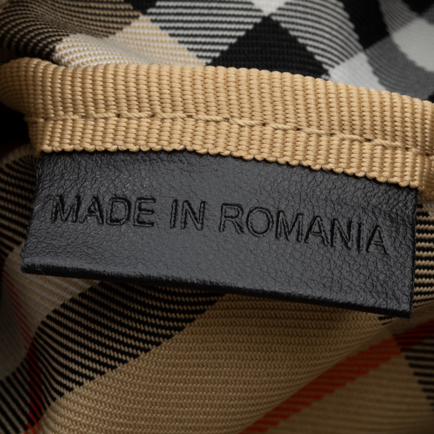 Burberry Beige Check Canvas Medium Backpack