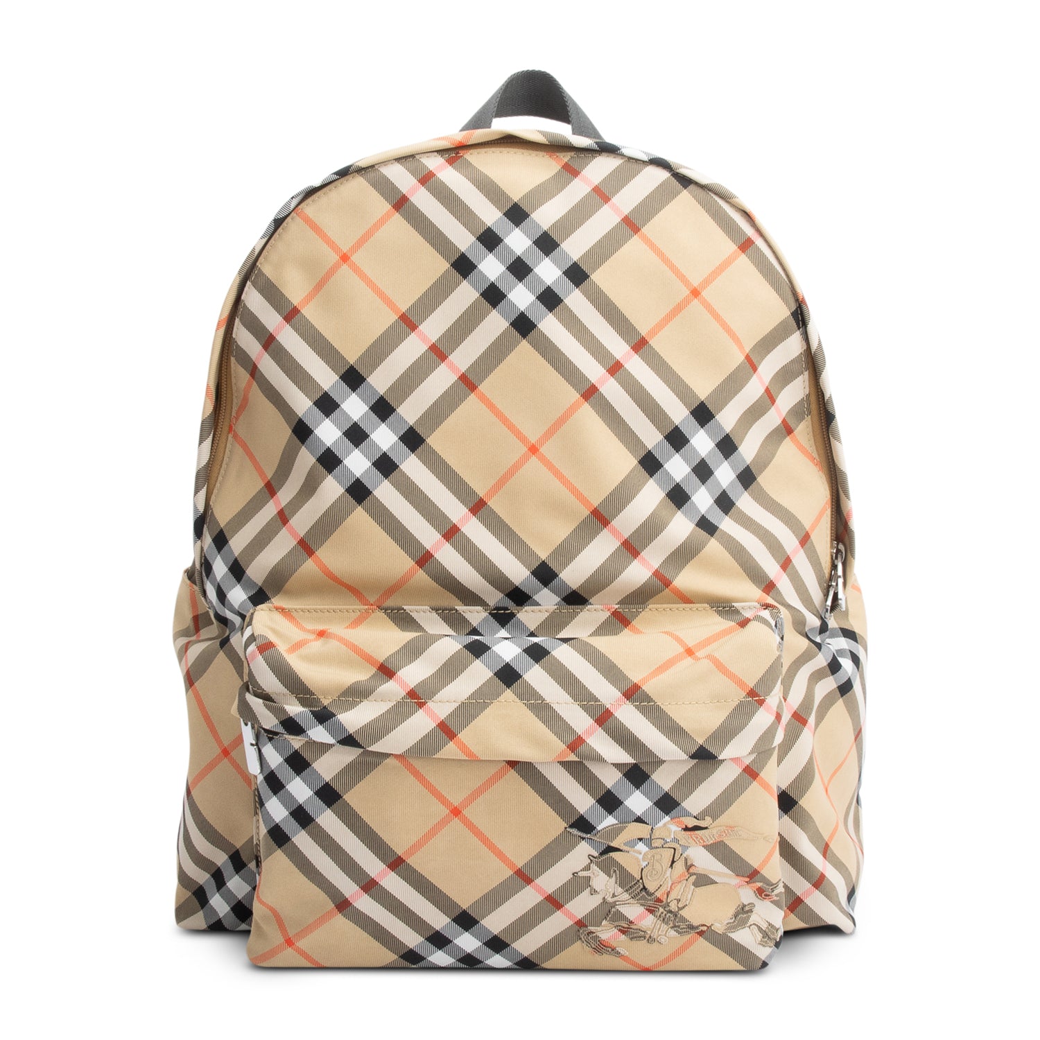 Burberry Beige Check Canvas Medium Backpack