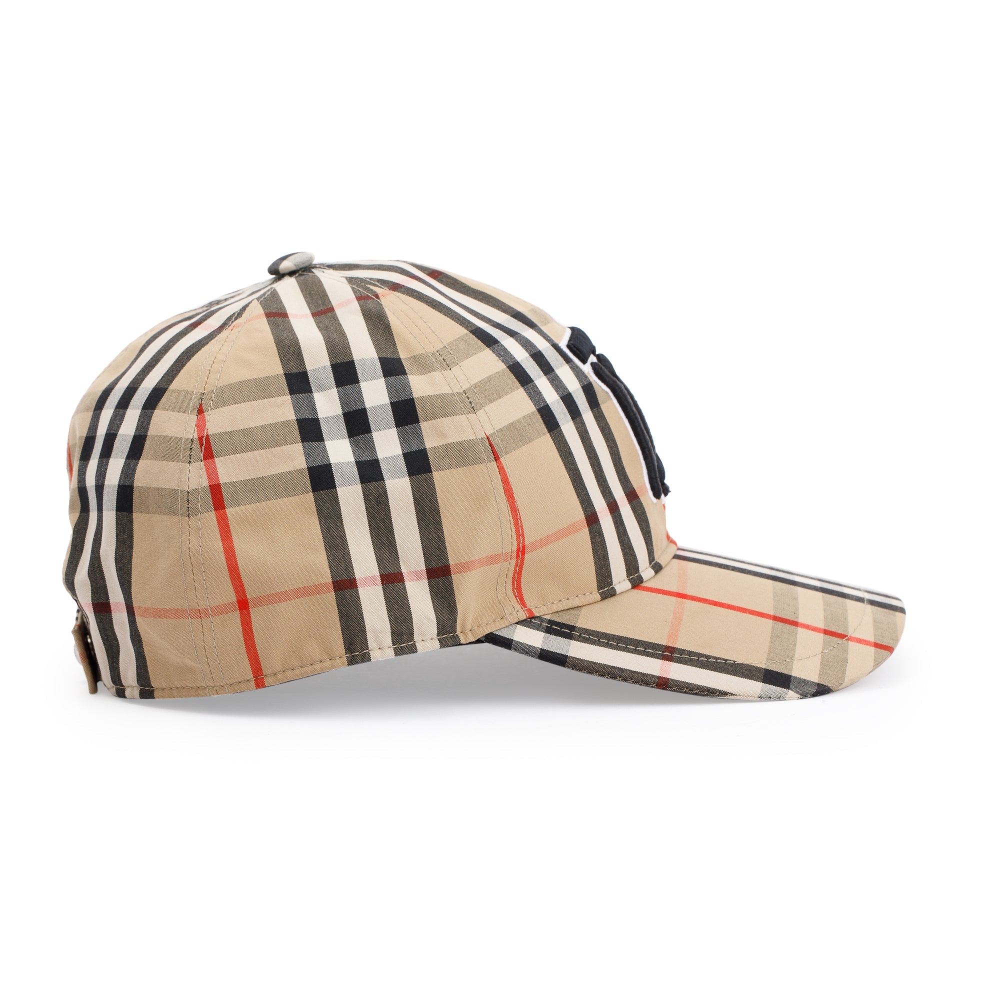 Burberry Beige Monogram Motif Vintage Check Cotton Baseball Cap, M 57