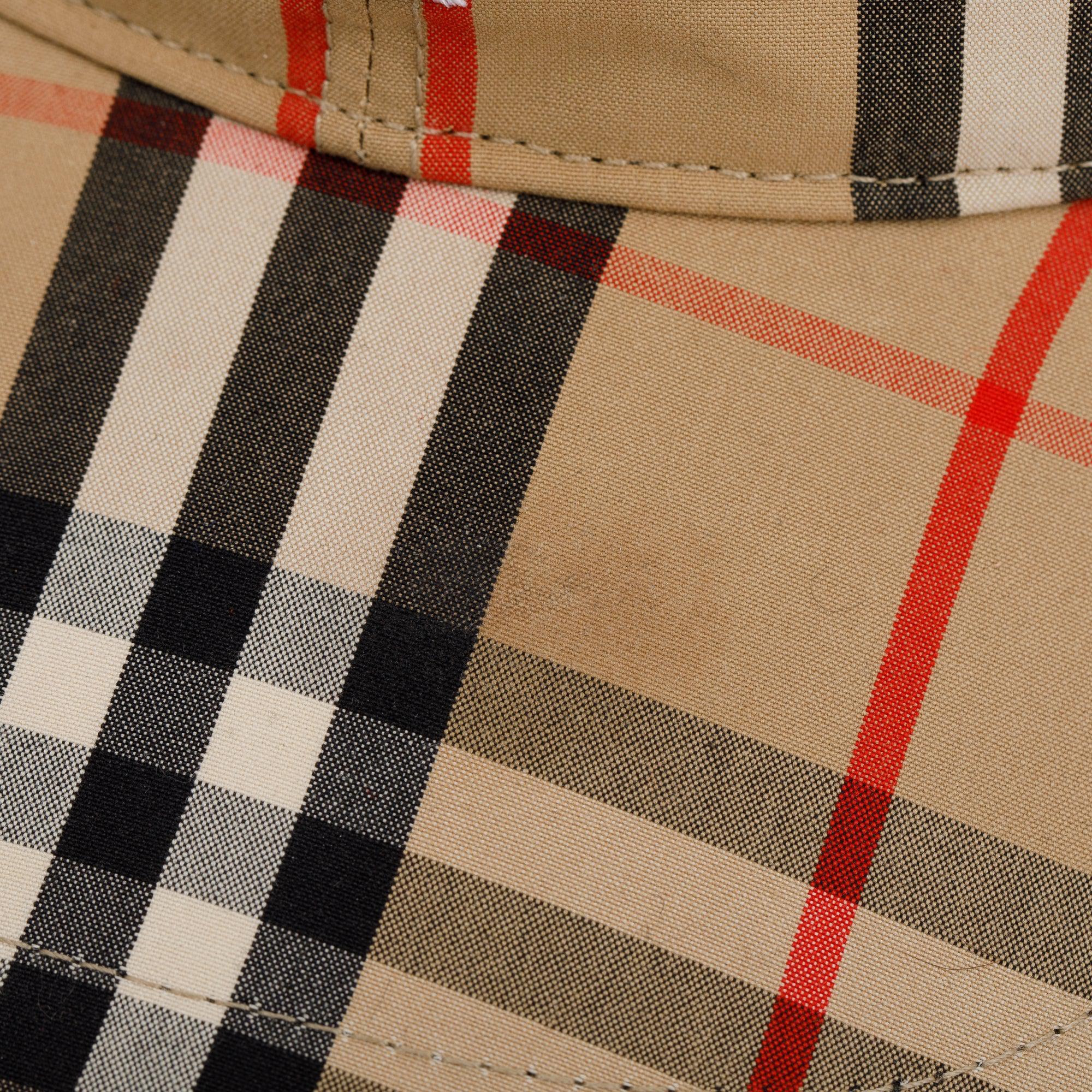 Burberry Beige Monogram Motif Vintage Check Cotton Baseball Cap, M 57