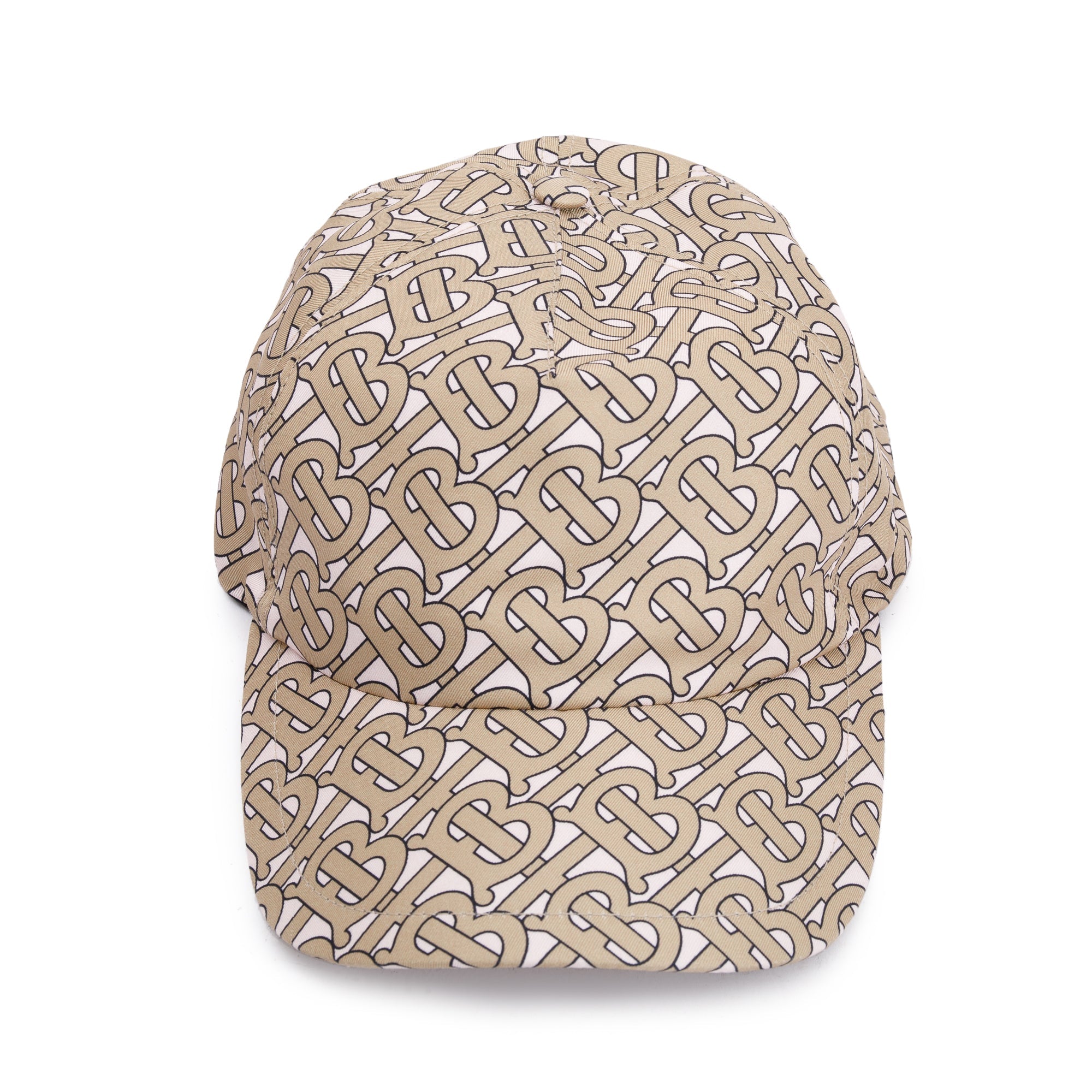 Burberry Beige Monogram Silk Foulard Baseball Cap, Size S/M w
