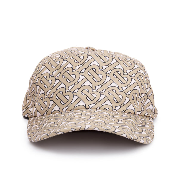 Burberry Beige Monogram Silk Foulard Baseball Cap, Size S/M w