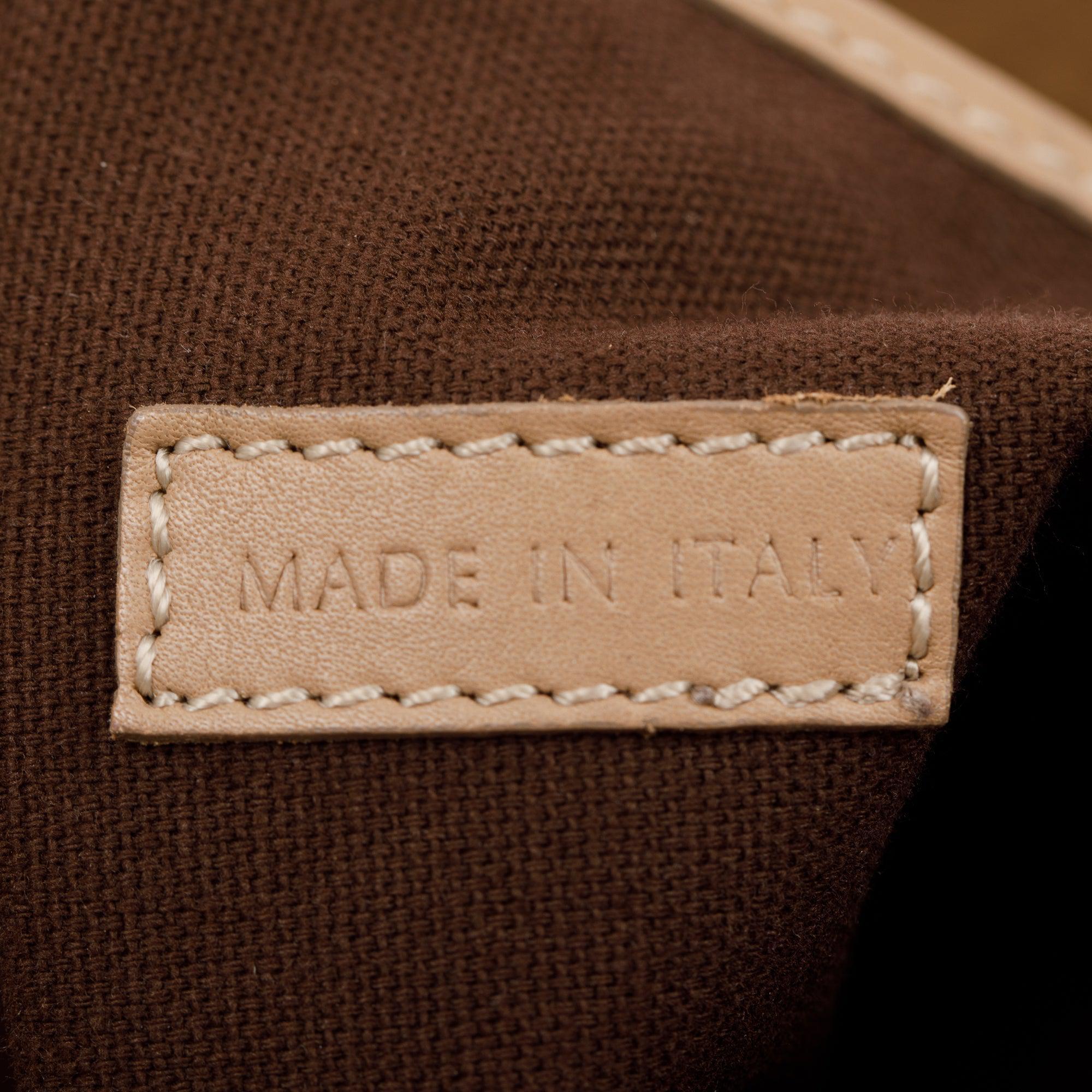 Burberry Beige Perforated Calfskin Leather Bromley Front Pocket Bag