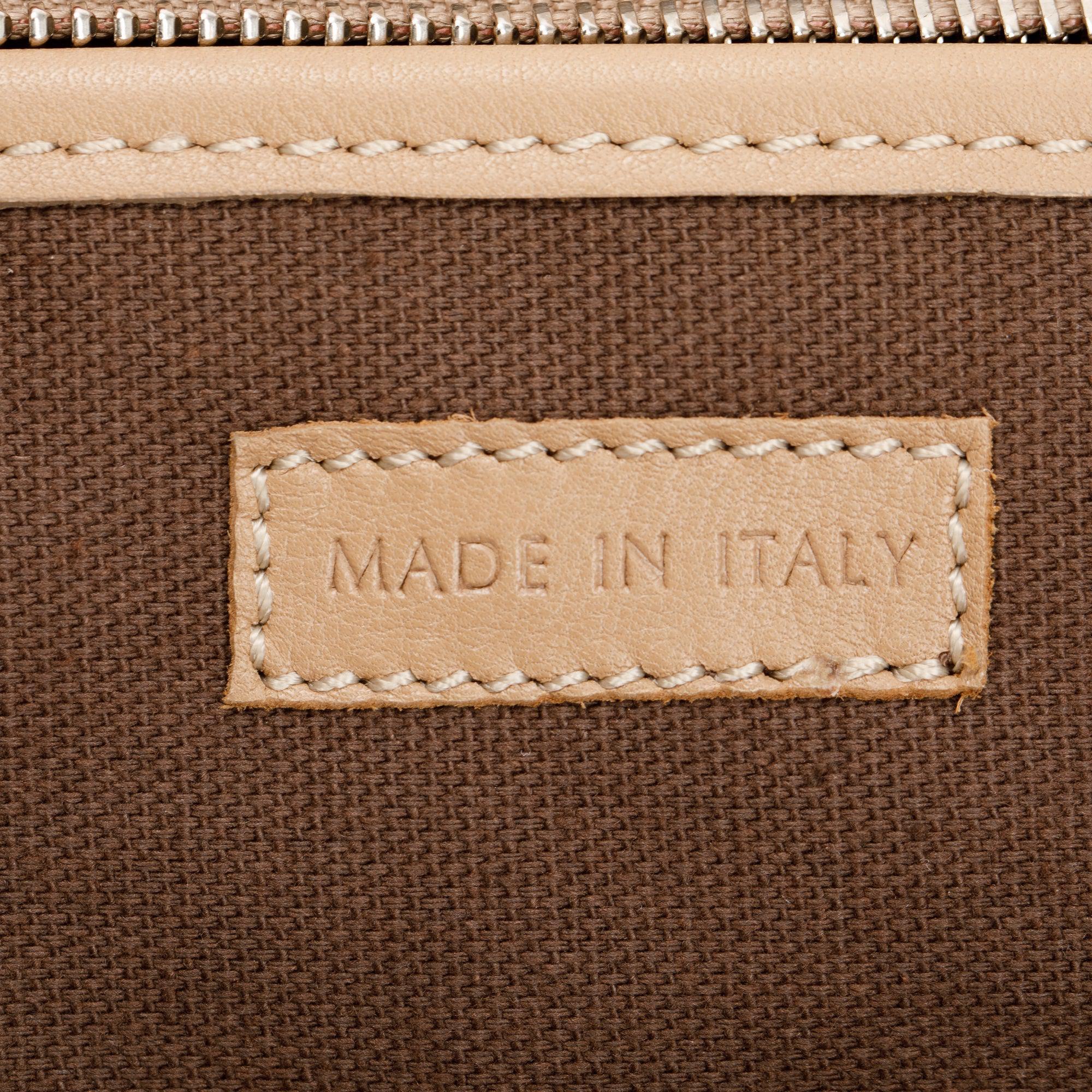 Burberry Beige Perforated Calfskin Leather Large Manor Tote Bag