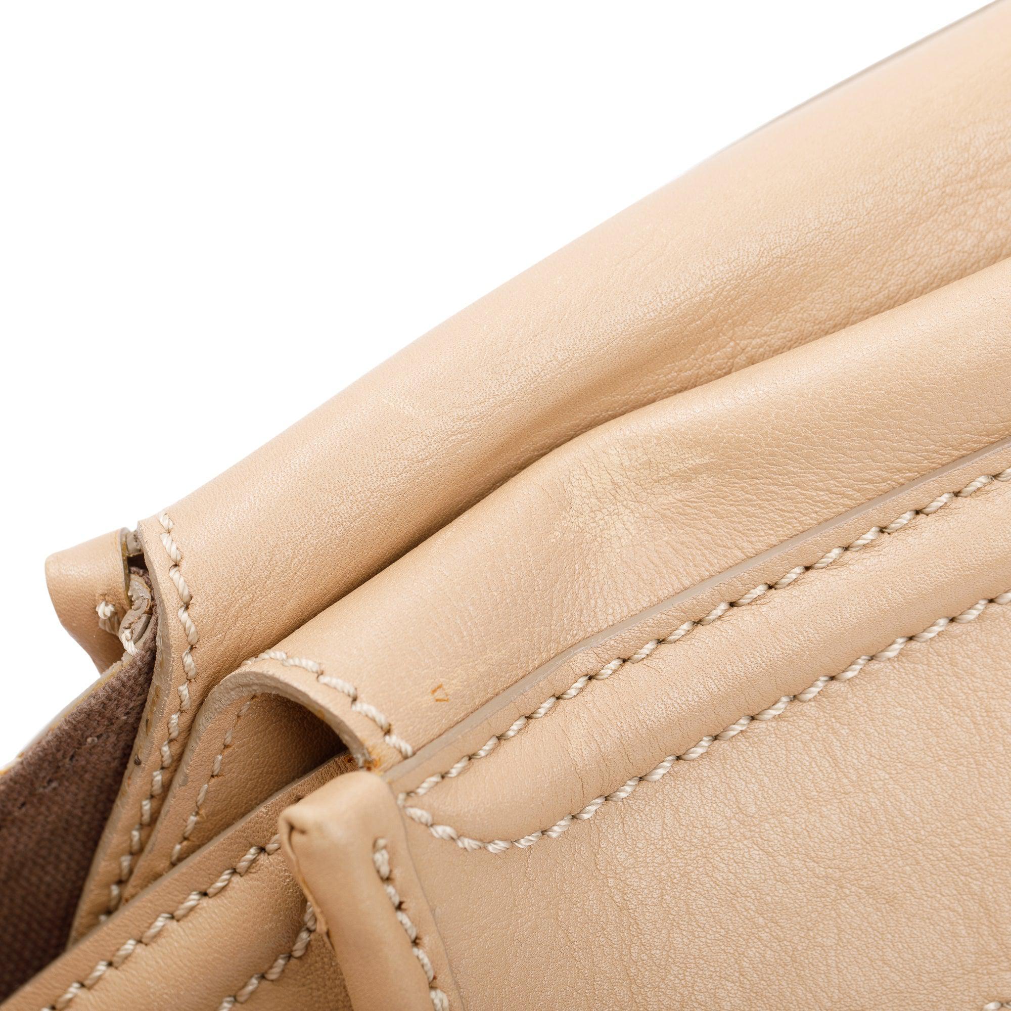 Burberry Beige Perforated Calfskin Leather Large Manor Tote Bag