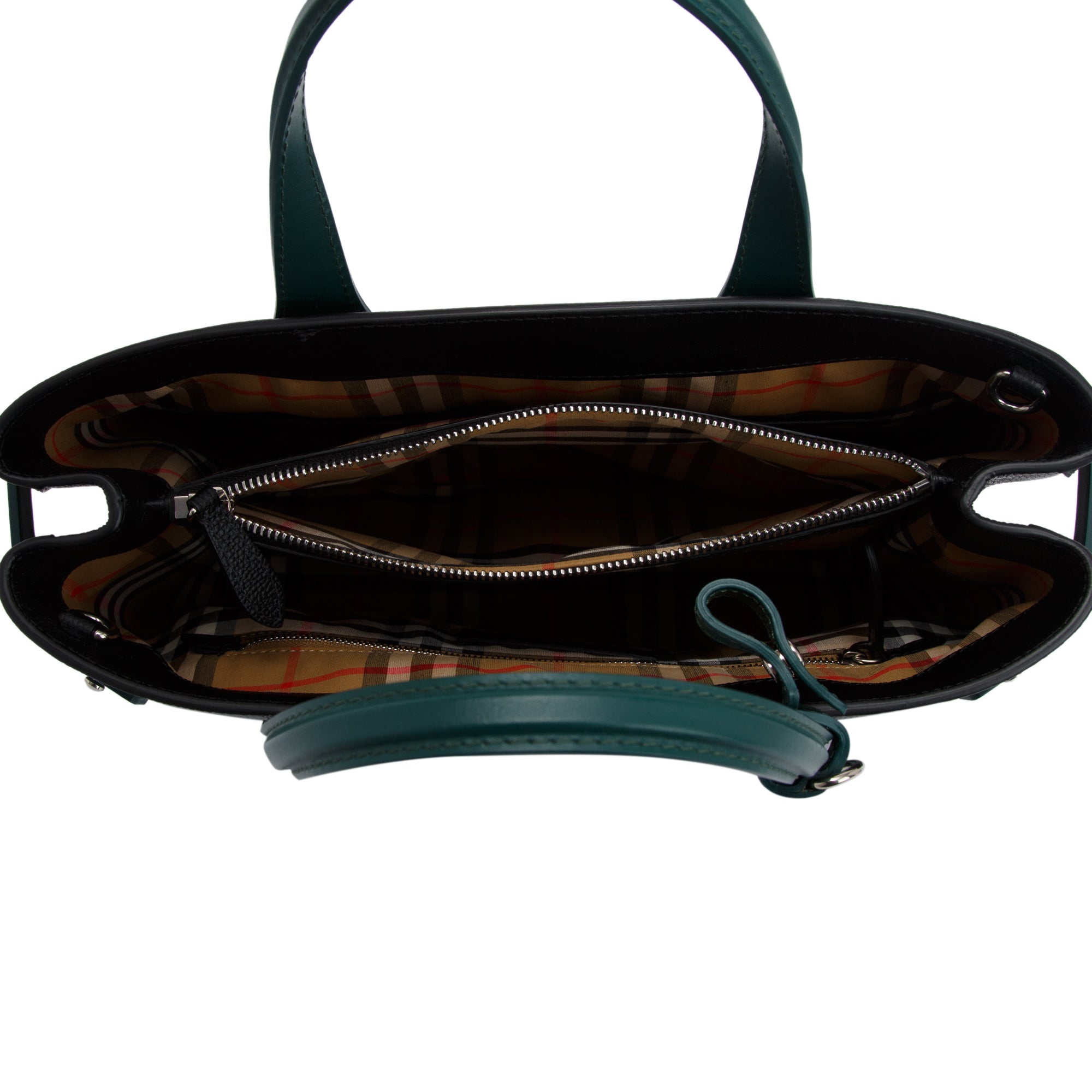 Burberry Bi-Color Leather Medium Banner Tote w/ Strap