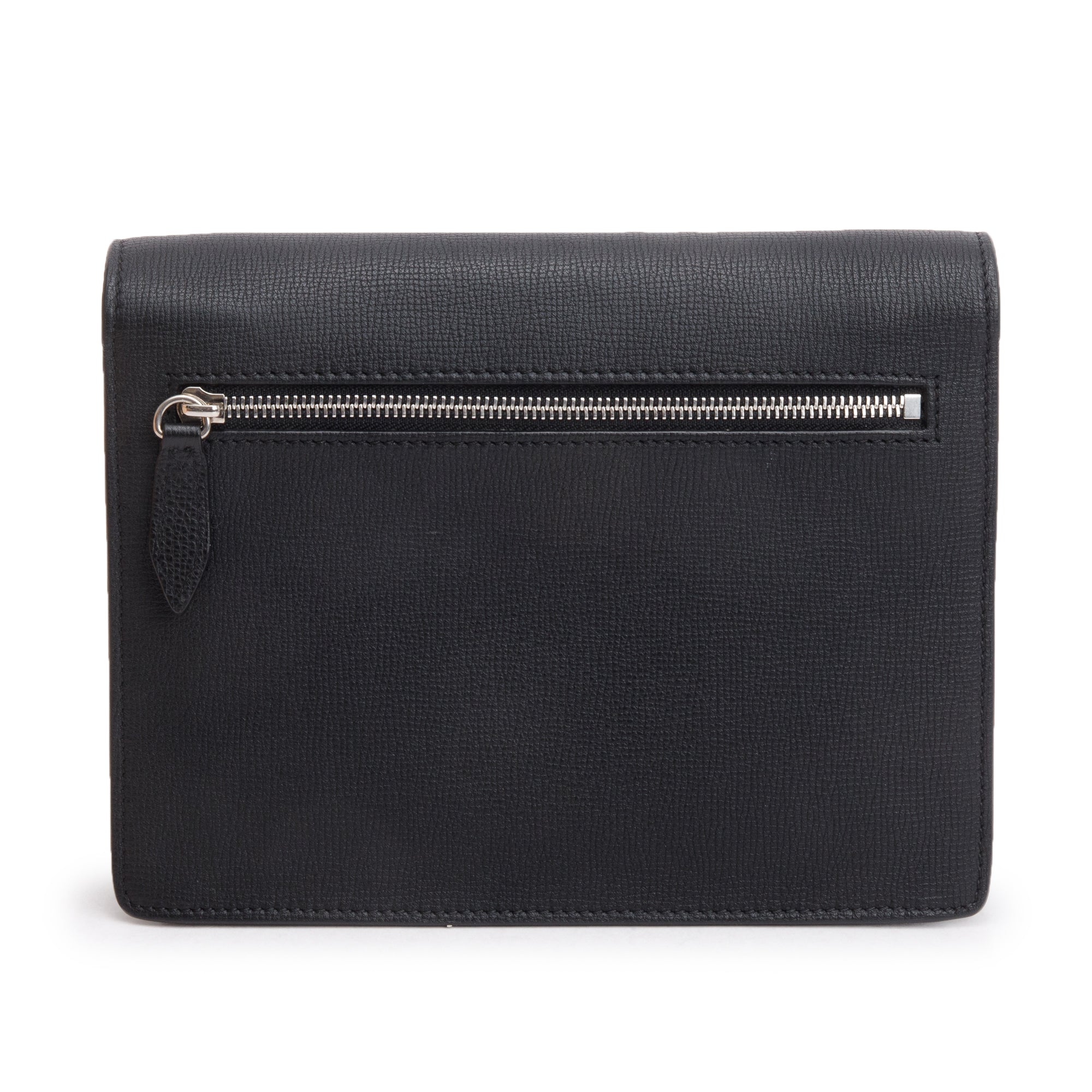 Burberry Black Calfskin House Check Macken Crossbody Bag w/ Box