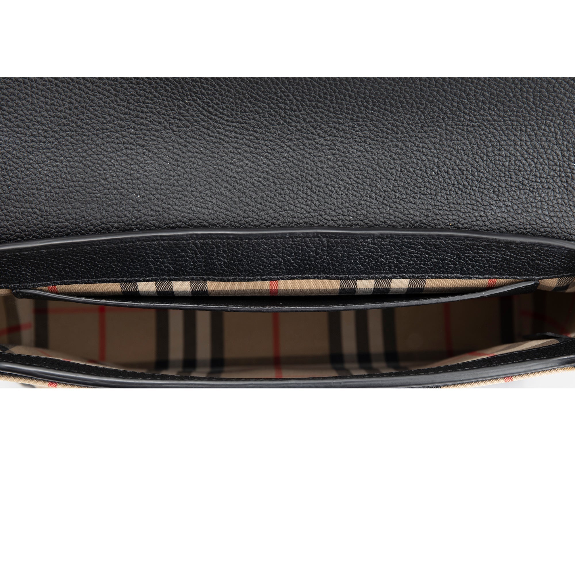 Burberry Black Calfskin Vintage Check Note Crossbody Bag