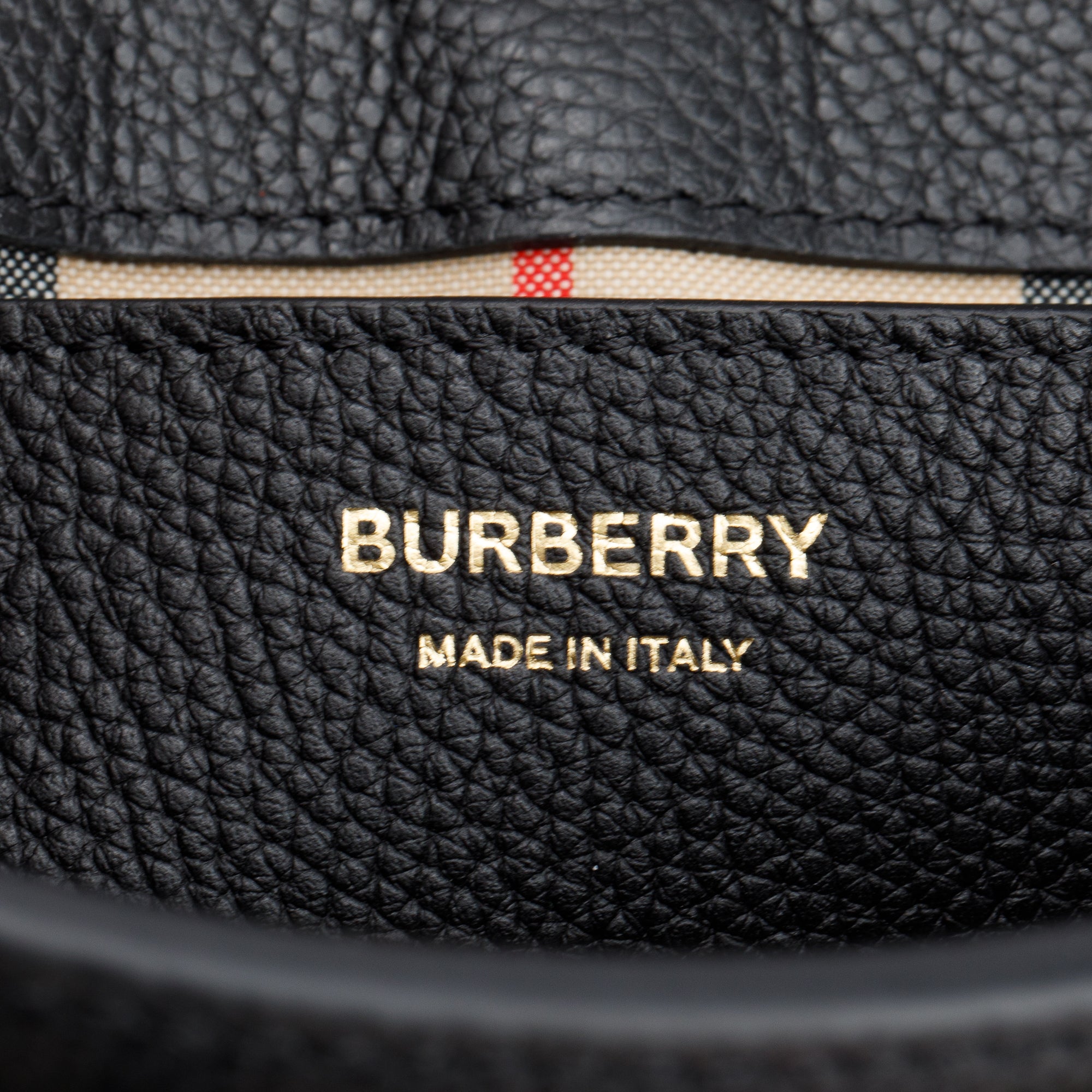 Burberry Black Calfskin Vintage Check Note Crossbody Bag