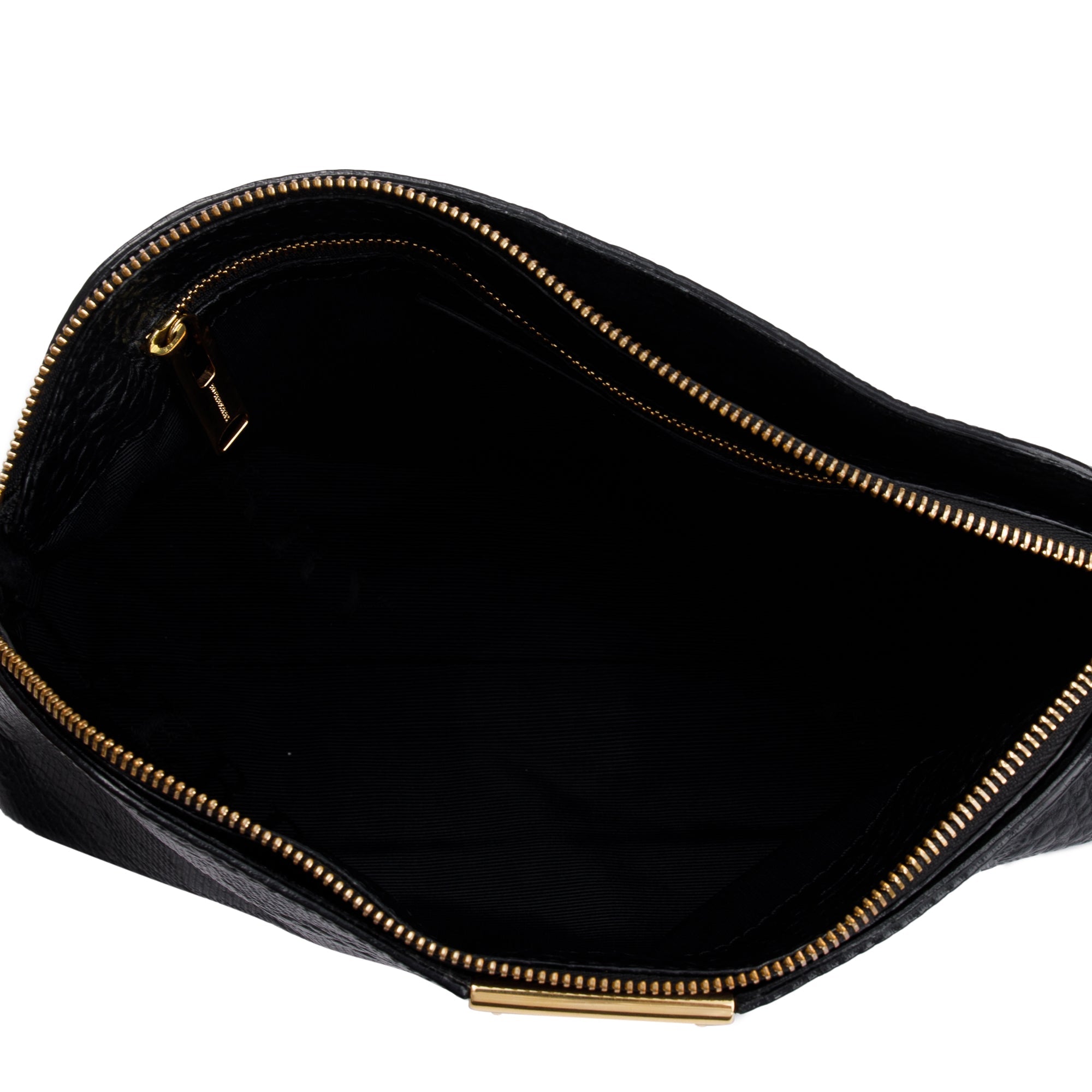 Burberry Black Check Embossed Heritage Grain Leather Chichester Crossbody Bag