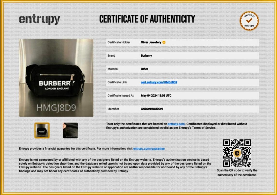 Burberry Black Econyl Logo-Print Bum Bag w/ Box