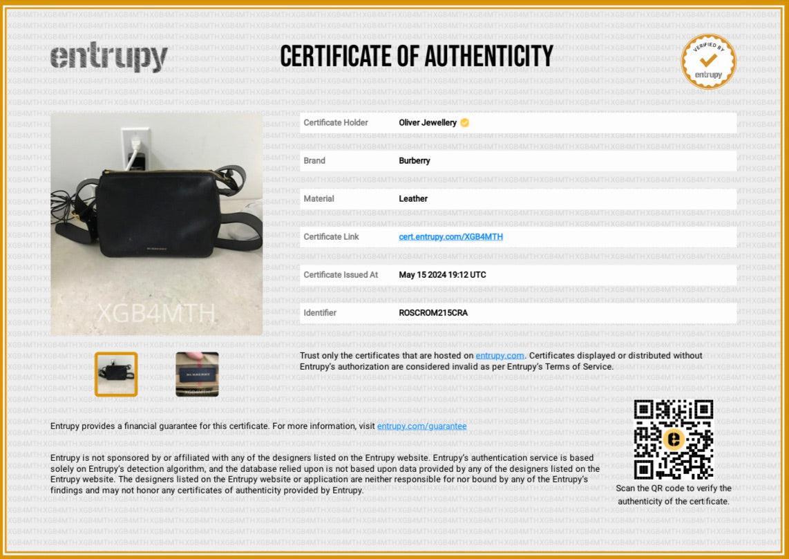 Burberry Black Grain Leather Helmsley Crossbody Bag