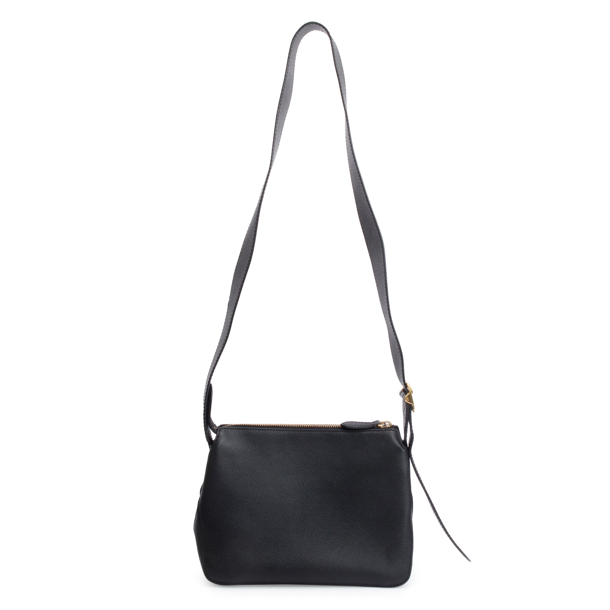 Burberry Black Grain Leather Helmsley Crossbody Bag