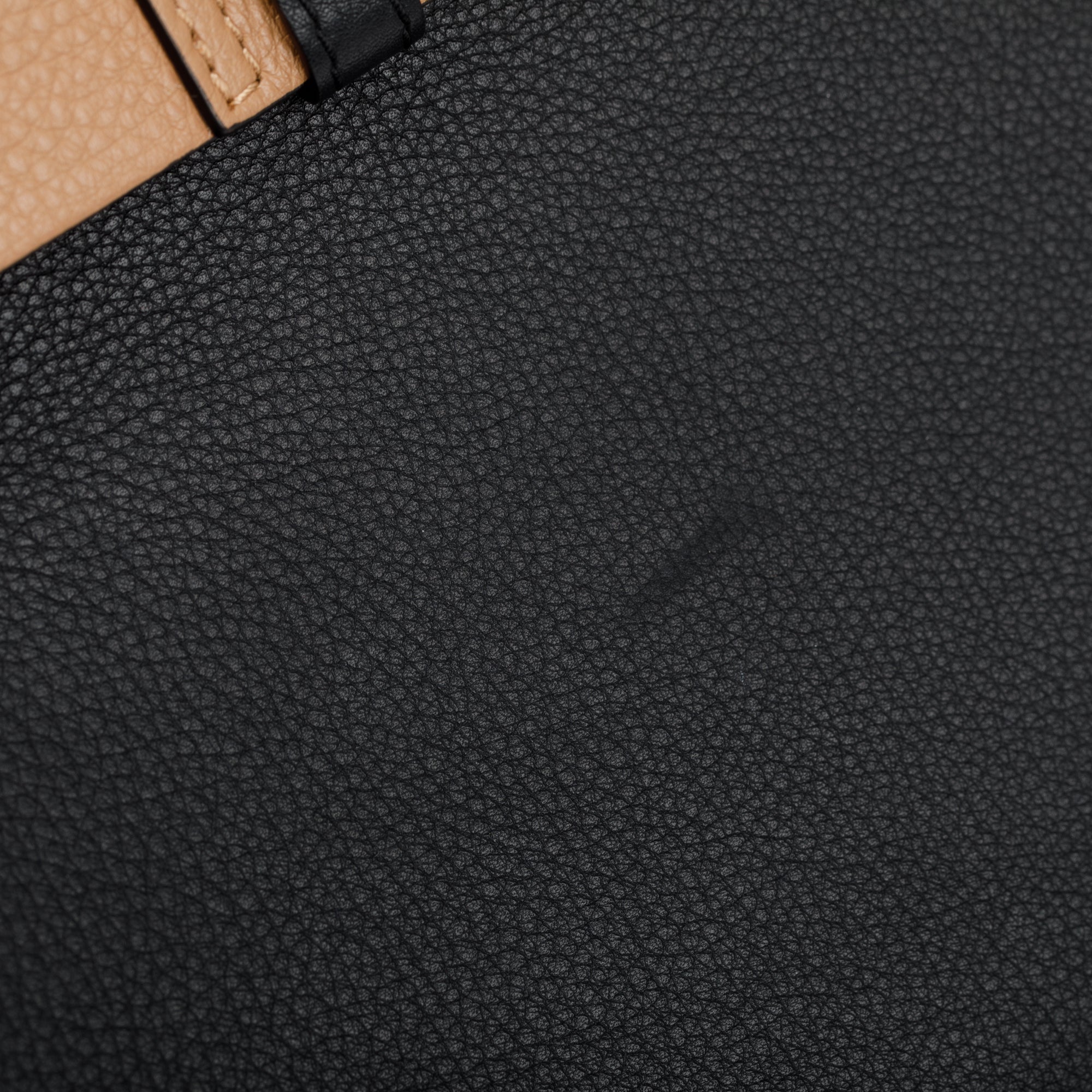 Burberry Black Grained Calfskin Leather Small Belt Tote Bag w/ Strap