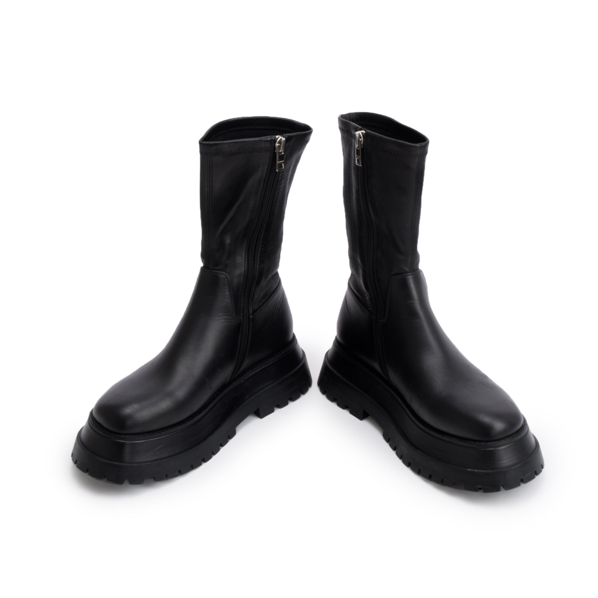 Burberry Black Leather Alf Hurr Ankle Boots, Size 37 w/ Box