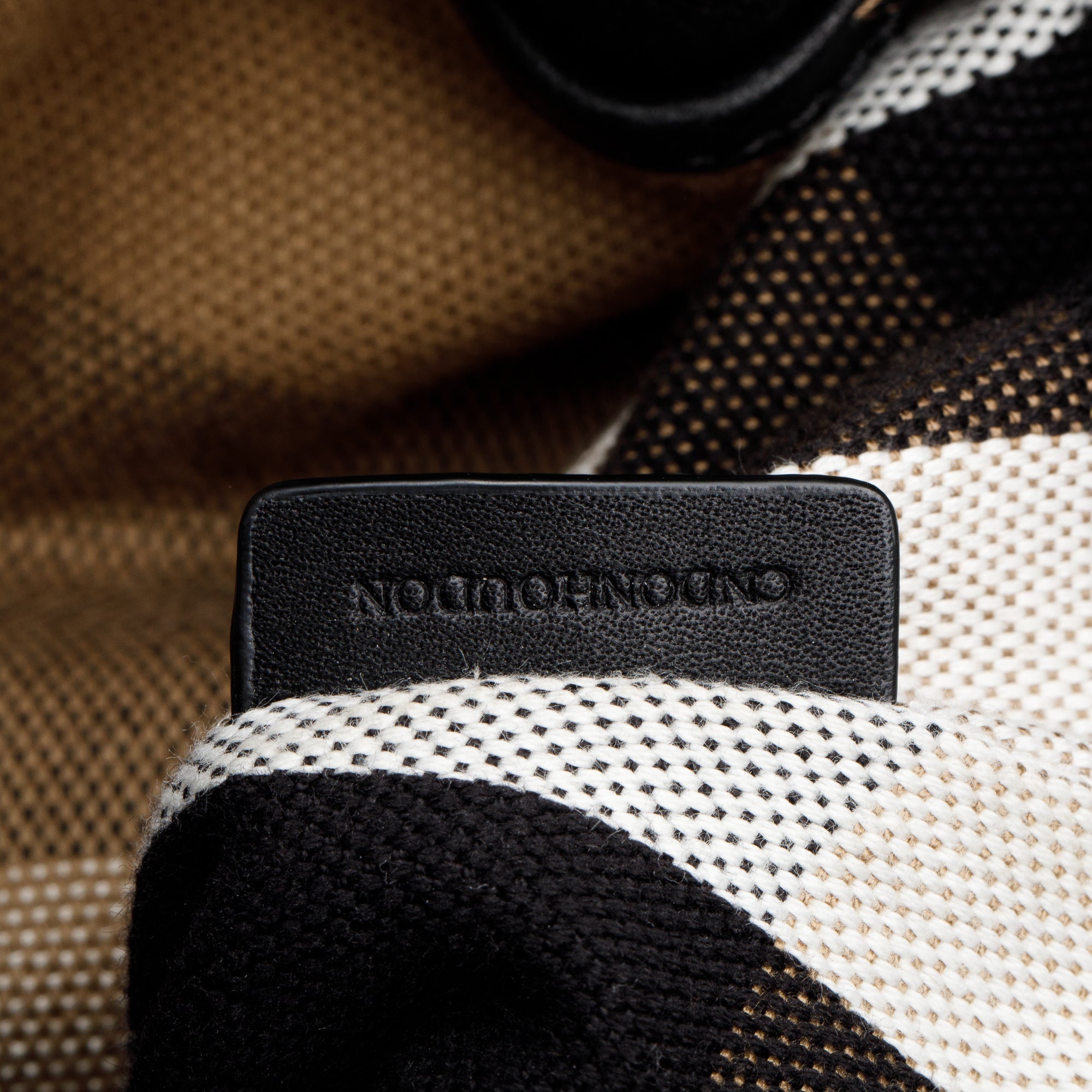 Burberry Black Leather & House Check Small Maidstone Tote