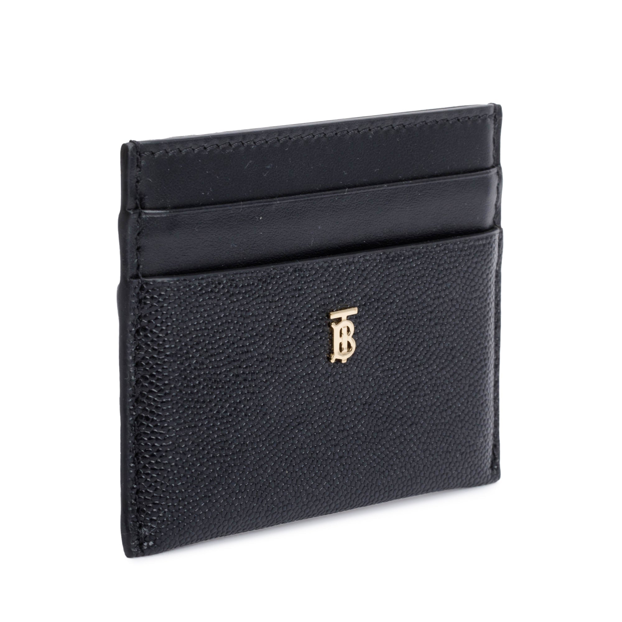 Burberry Black Leather TB Card Holder w/ Box