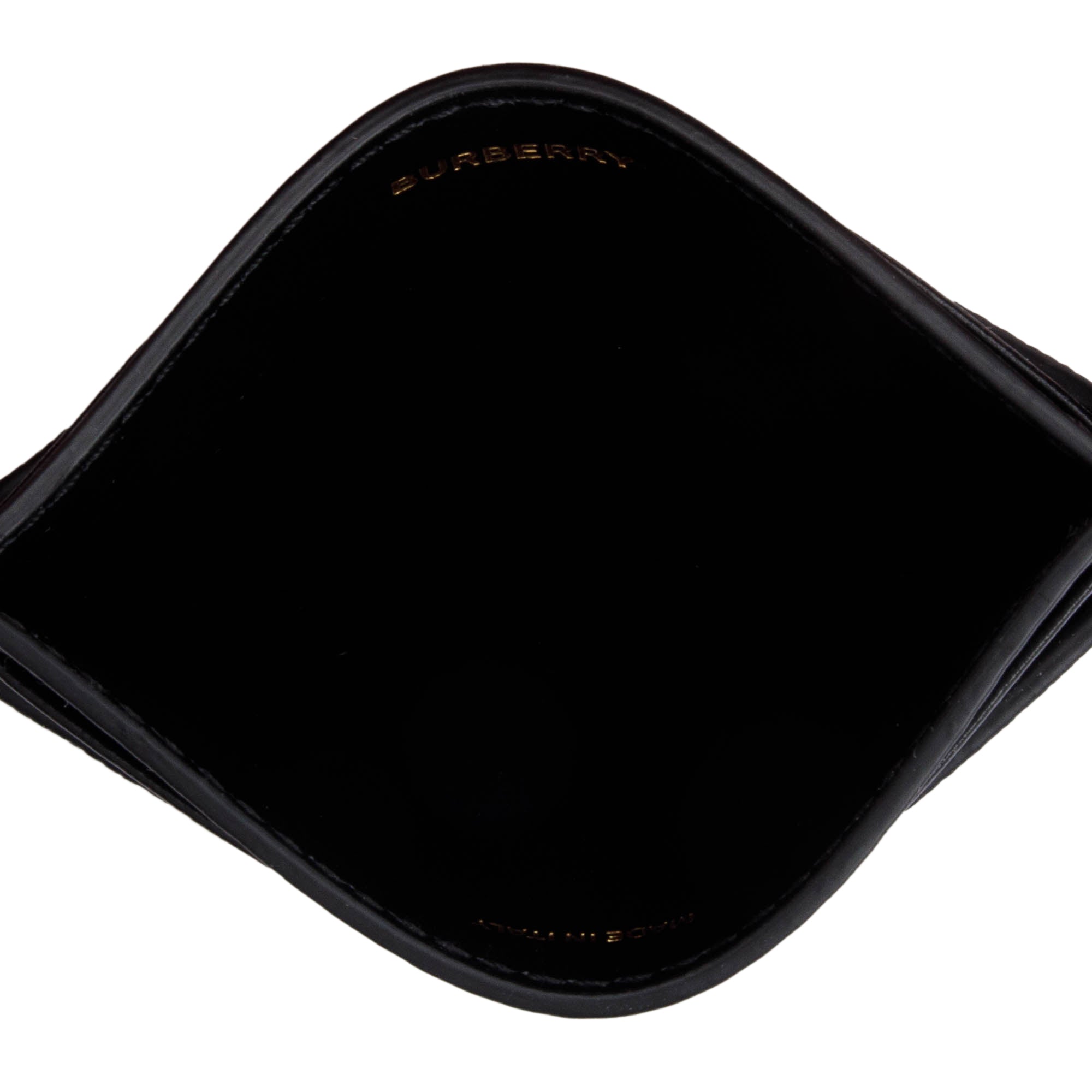 Burberry Black Leather TB Card Holder w/ Box