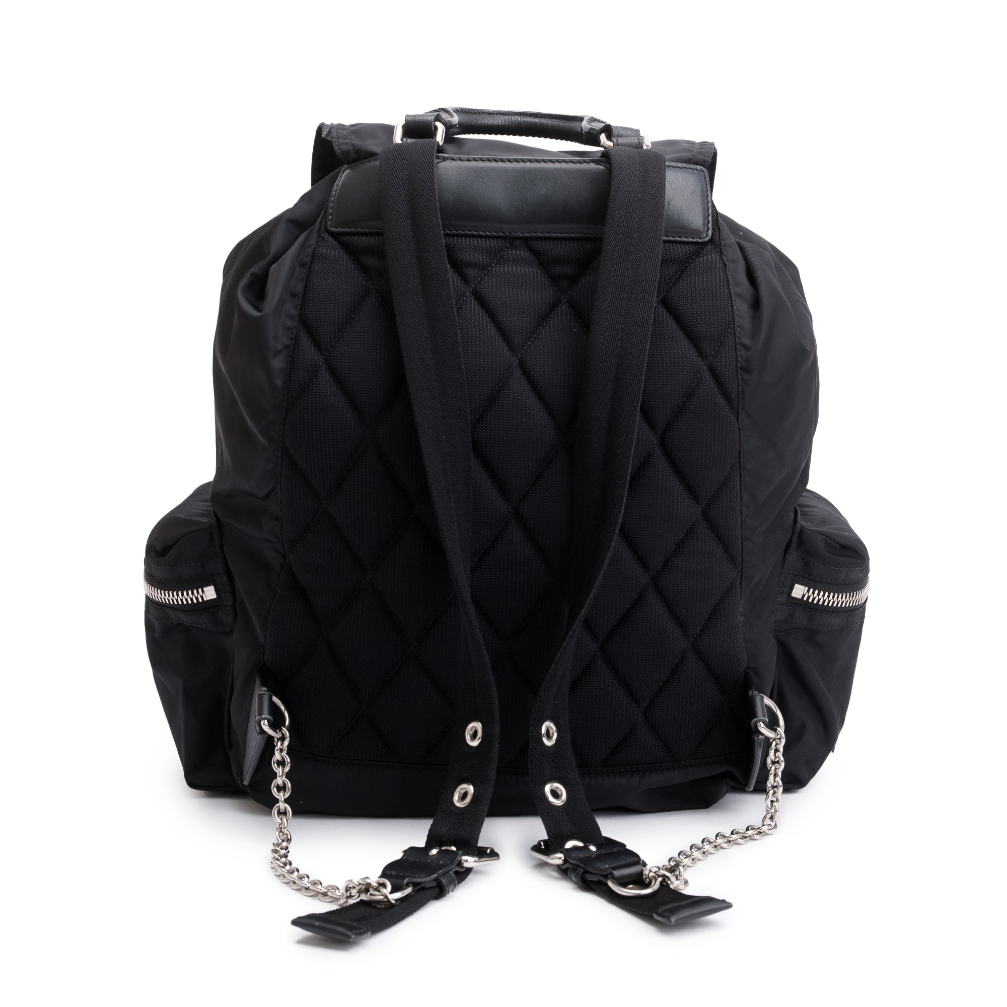Burberry Black Technical Nylon Large Rucksack Backpack