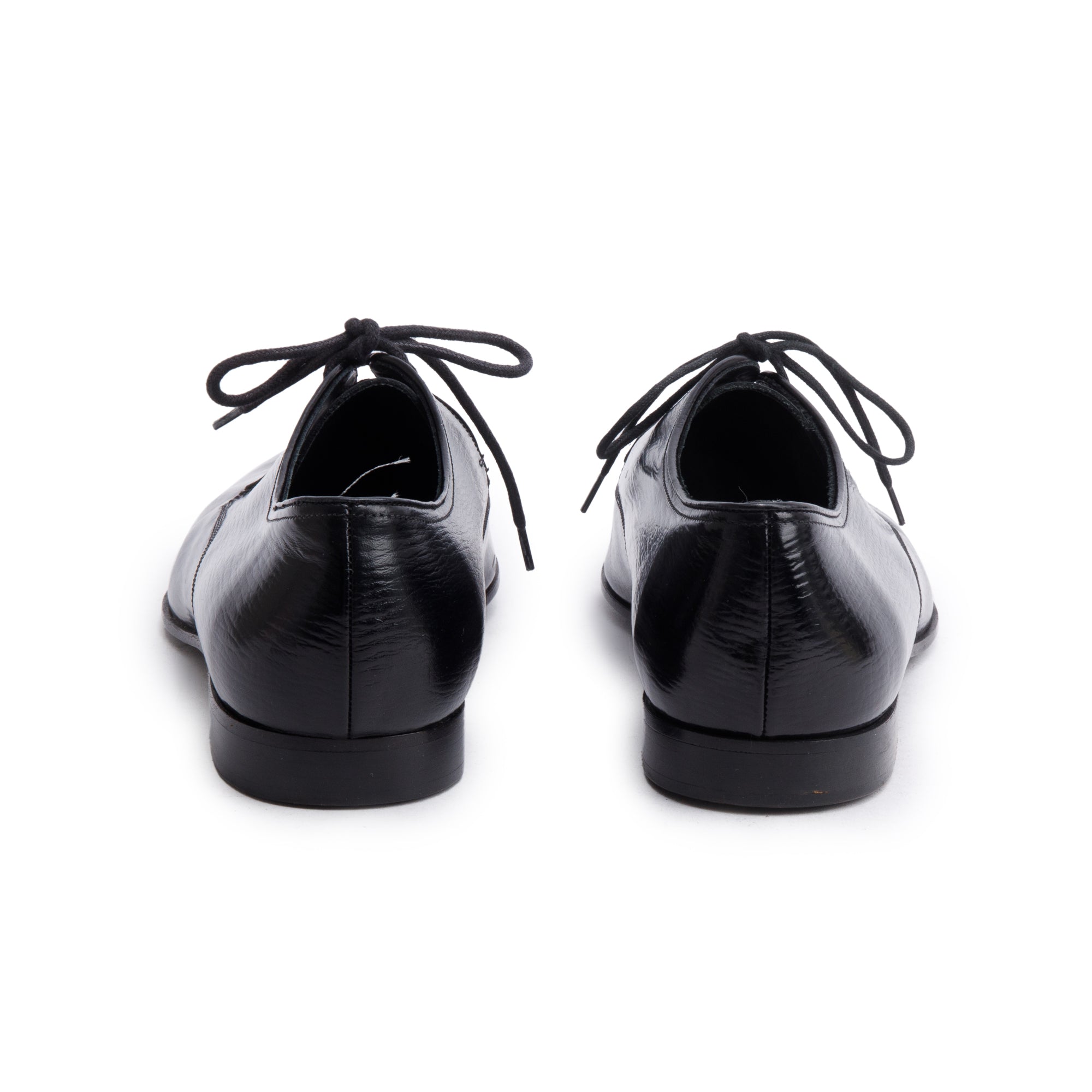 Burberry Black Textured Leather Carlyle Derby Shoes, Size 44