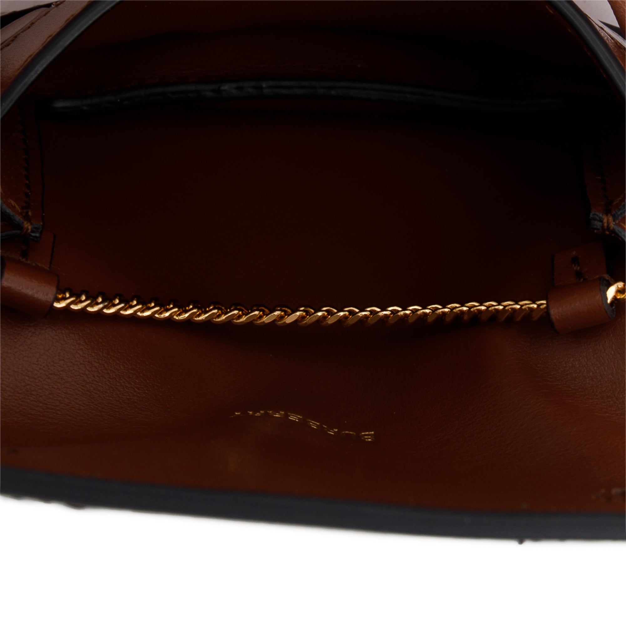 Burberry Black/White Monkey Print Leather Card Case On Chain w/ Box