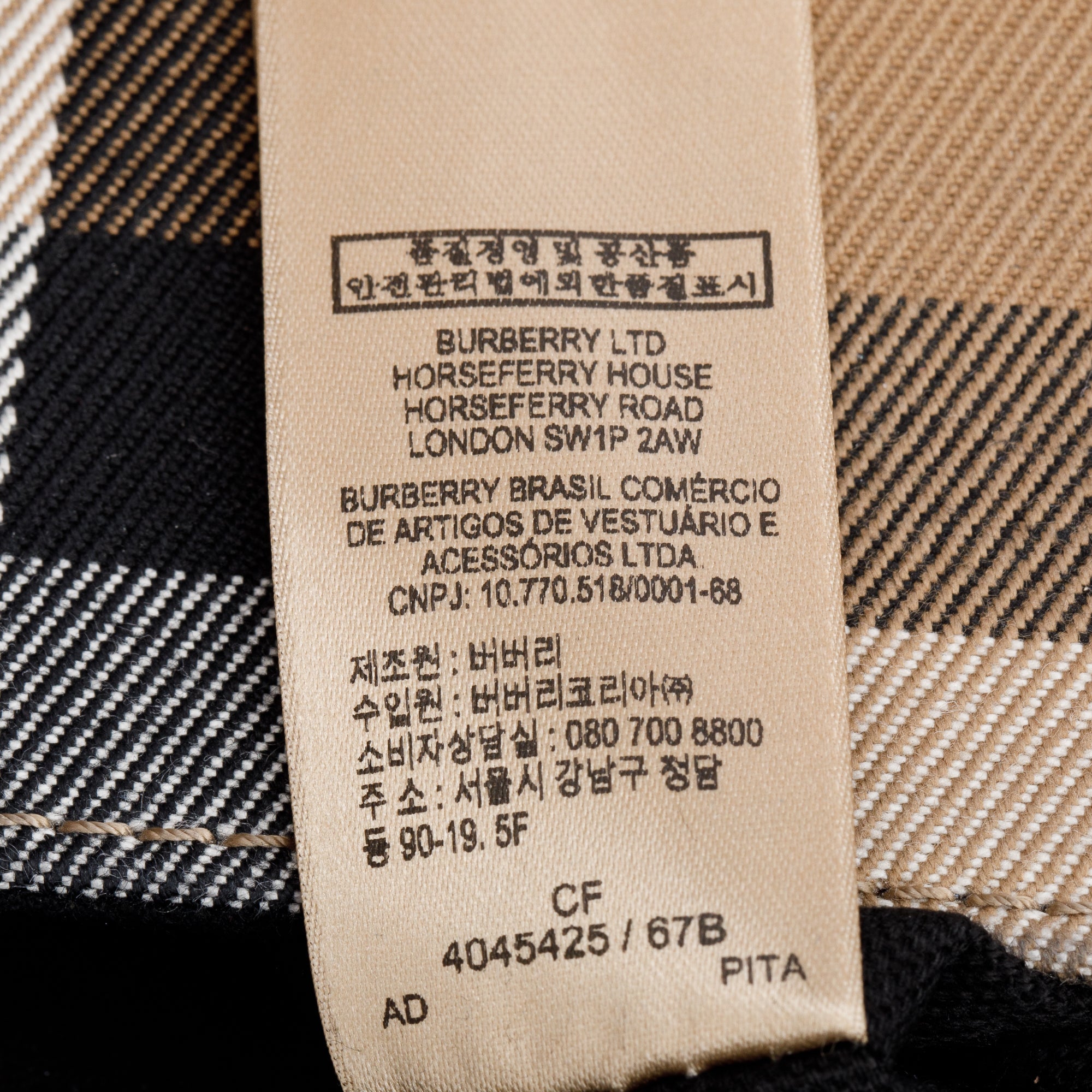 Burberry Blue Calfskin House Check Macken Crossbody Bag