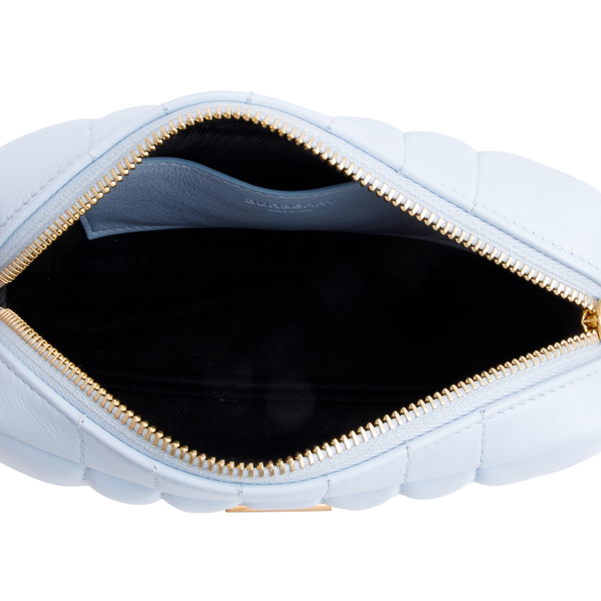 Burberry Blue Quilted Calfskin Leather TB Camera Crossbody Bag