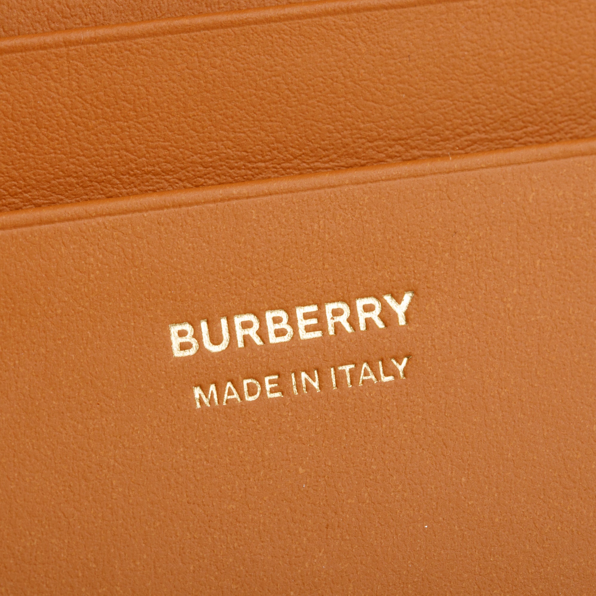 Burberry Brown Leather TB Compact Wallet w/ Box