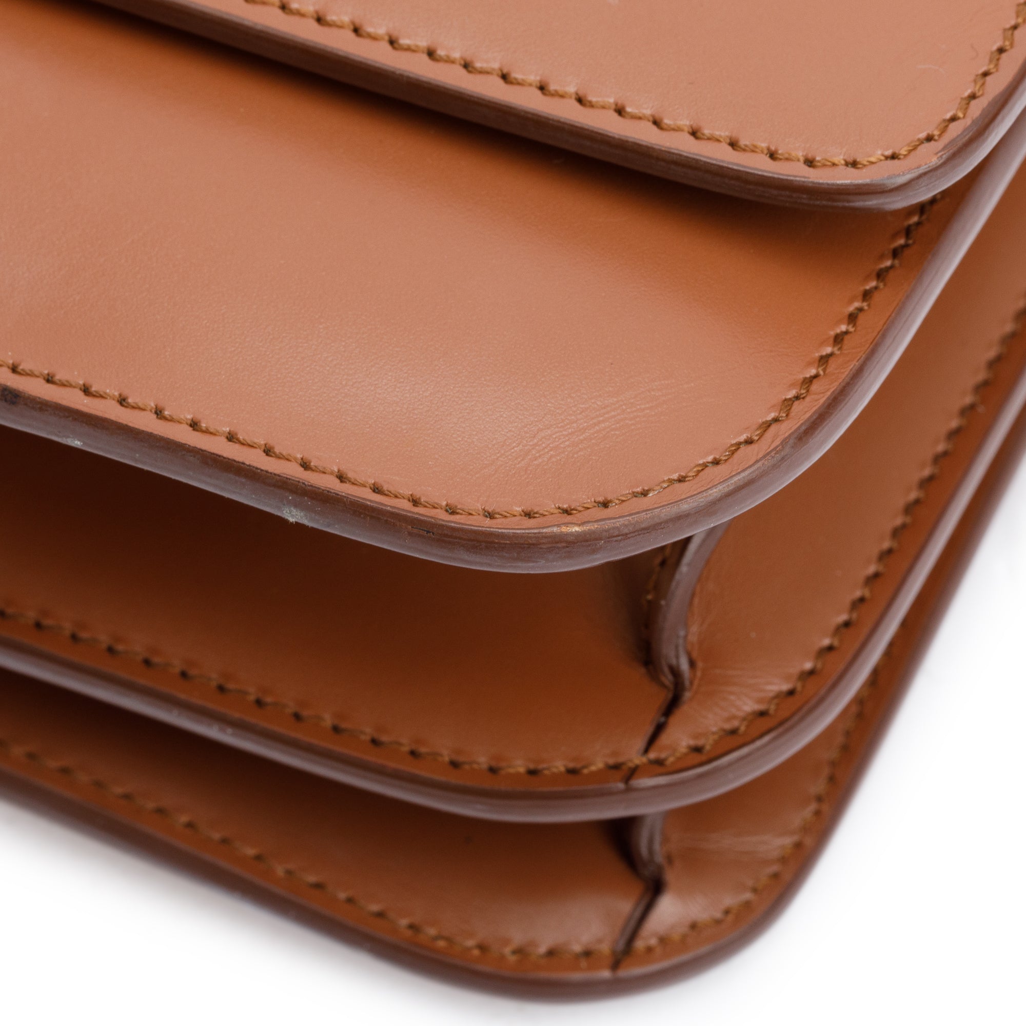 Burberry Brown Smooth Calfskin Leather Medium TB Shoulder Bag