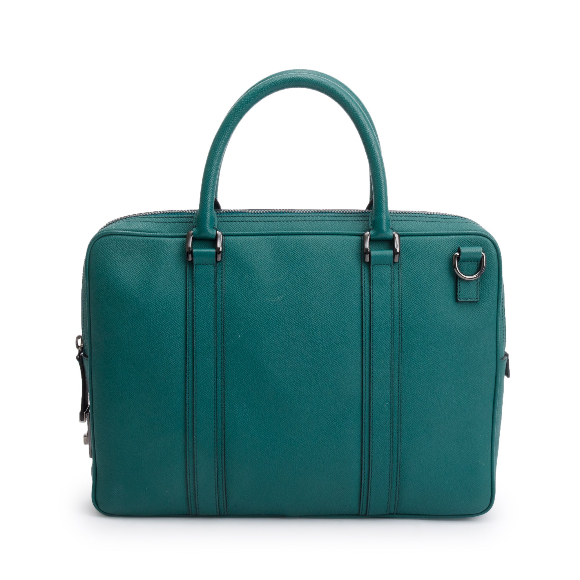 Burberry Green Newburg Leather Briefcase