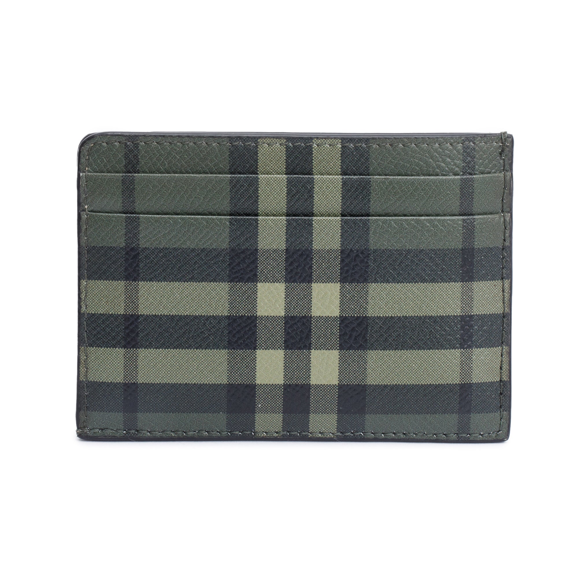Burberry Green Vintage Check Card Holder