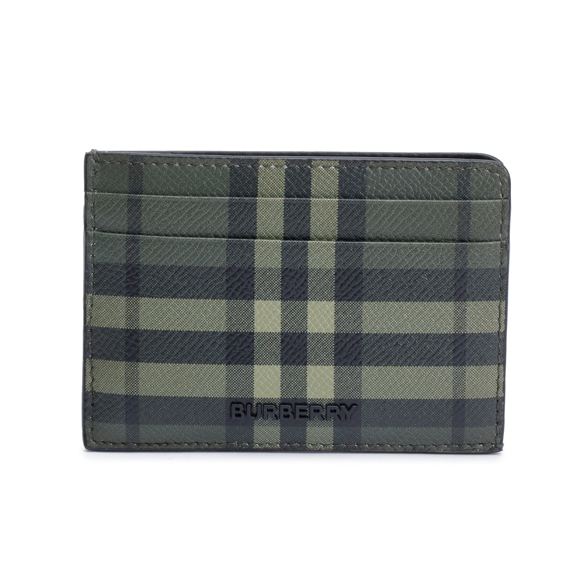 Burberry Green Vintage Check Card Holder